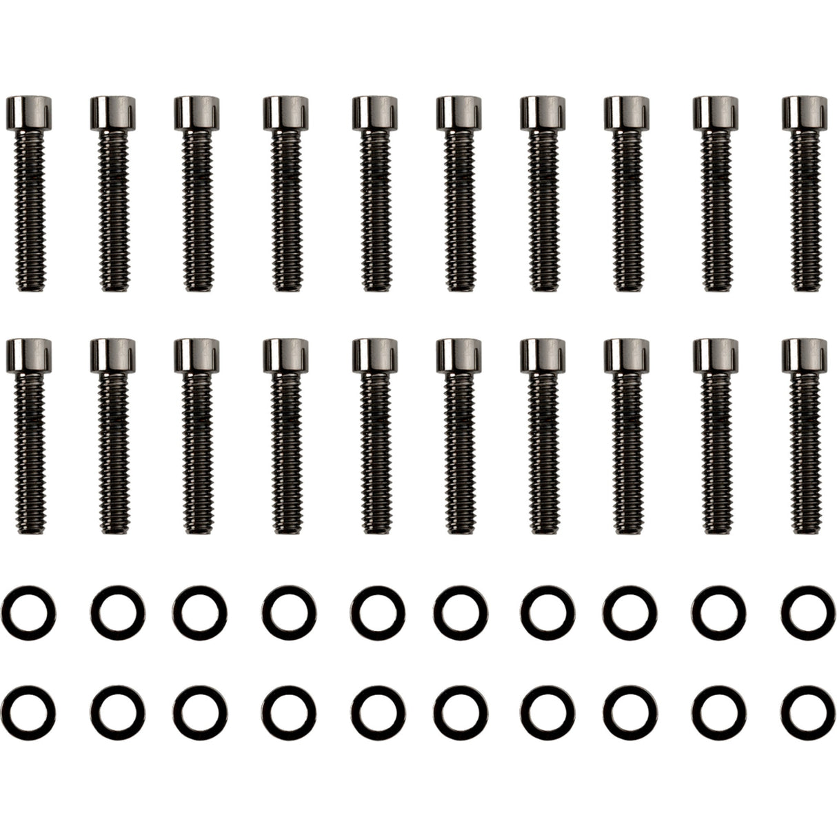 DRAG SPECIALTIES 2401-1022 M-Eight Bolt Kit Bolt Kit - Rocker Cover - Smooth/Socket-Head - Black/Chrome - M8
