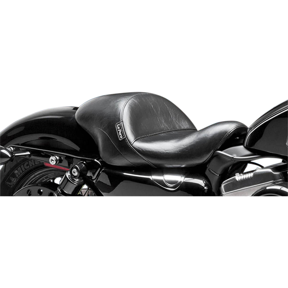 LePera Aviator Up Front Solo Seat Smooth Black - LFU-316 For Harley Sportster 2004-2022