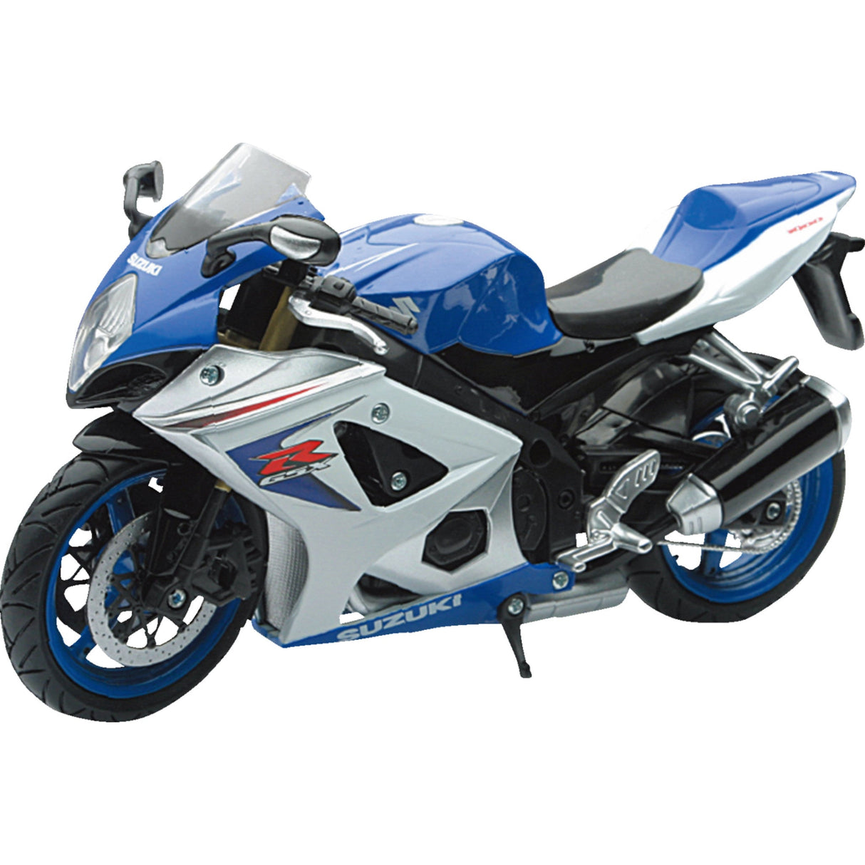 NEW RAY TOYS 7001-0096 57003A Mini Suzuki Sport Bike Suzuki GSX-R1000 Sport Bike - 1:12 Scale - Blue/Silver