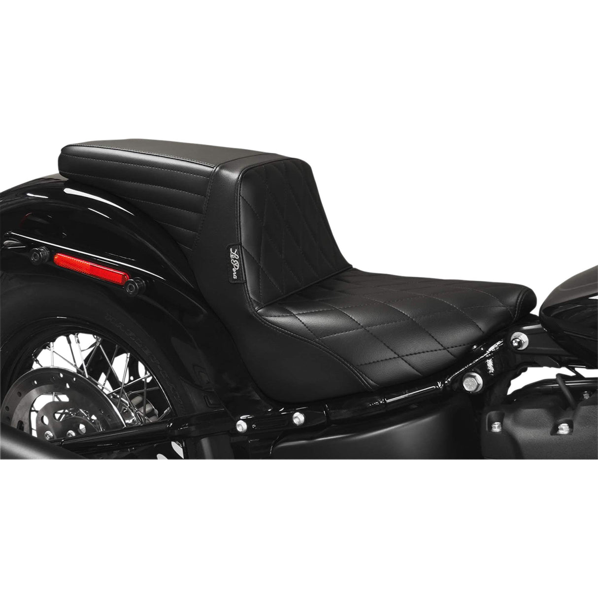 LePera Kickflip Seat — Diamond Black FX - LY-590DM For Harley Softail 2018-2023