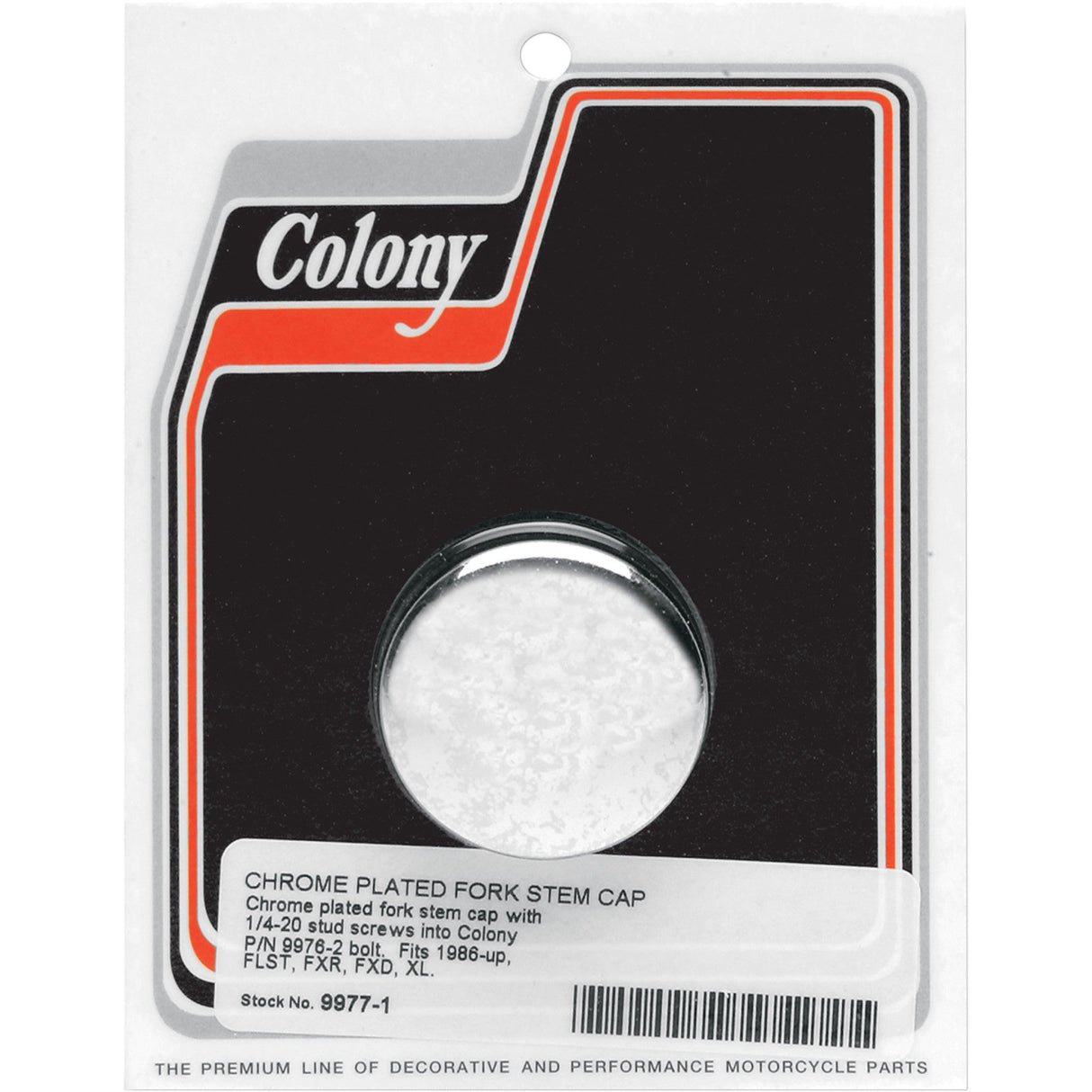 COLONY 2401-0118 9977-1 Stem Cap Cap - Stem Bolt - Chrome