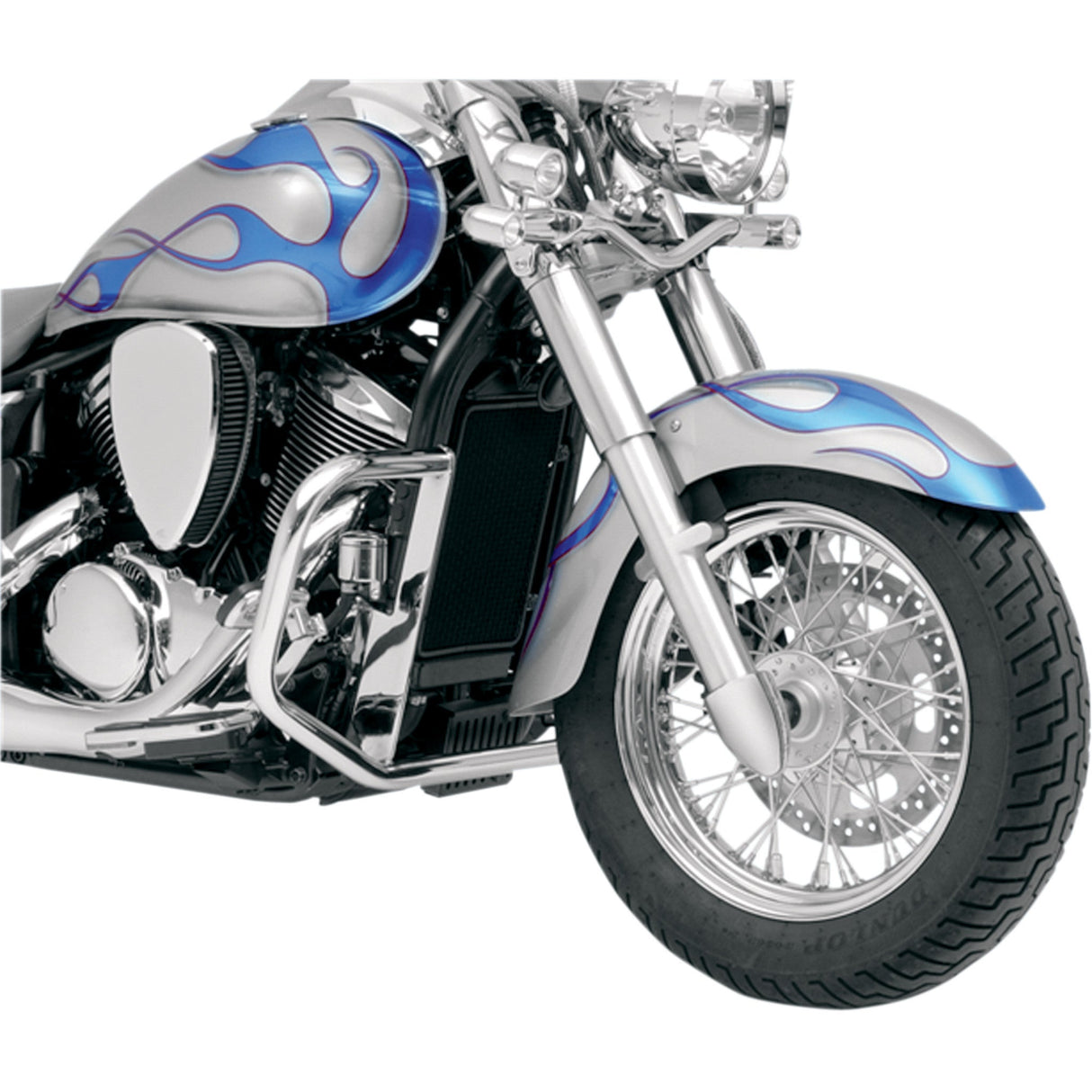 BARON 0706-0085 BA-7174-00 Full-Size Engine Guards Engine Guard - Chrome - Kawasaki