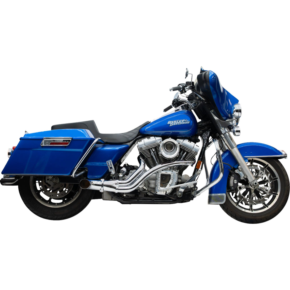 Trask 2-Into-1 BMF Exhaust System Twin Cam Chrome - TM-5745CH For Harley Touring 2000-2016