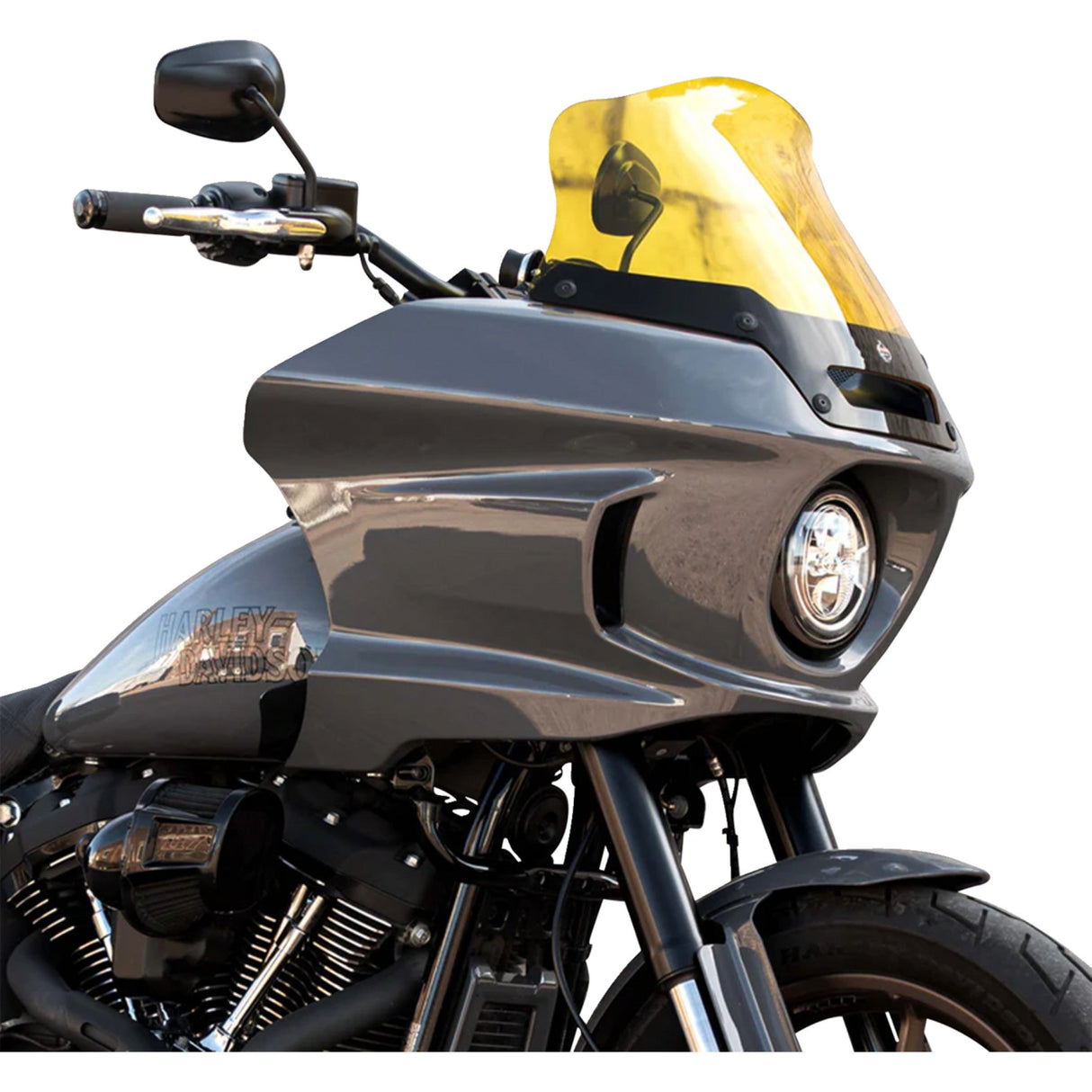 Klock Werks Kolor Flare® Windshield 8" Yellow - KWW-02-0631 For Harley Softail Low Rider 2022-2025