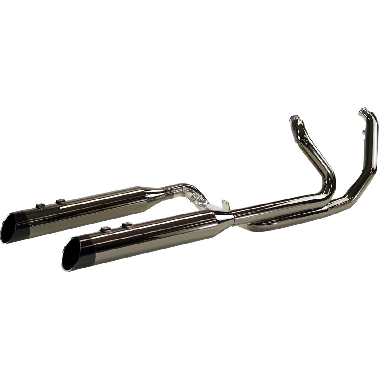 Khrome Werks 2-Into-1-Into-2 Dominator-SR Exhaust System Eclipse Without End Caps Twin Cam Touring - 201830-SR For Harley Touring 2009-2016