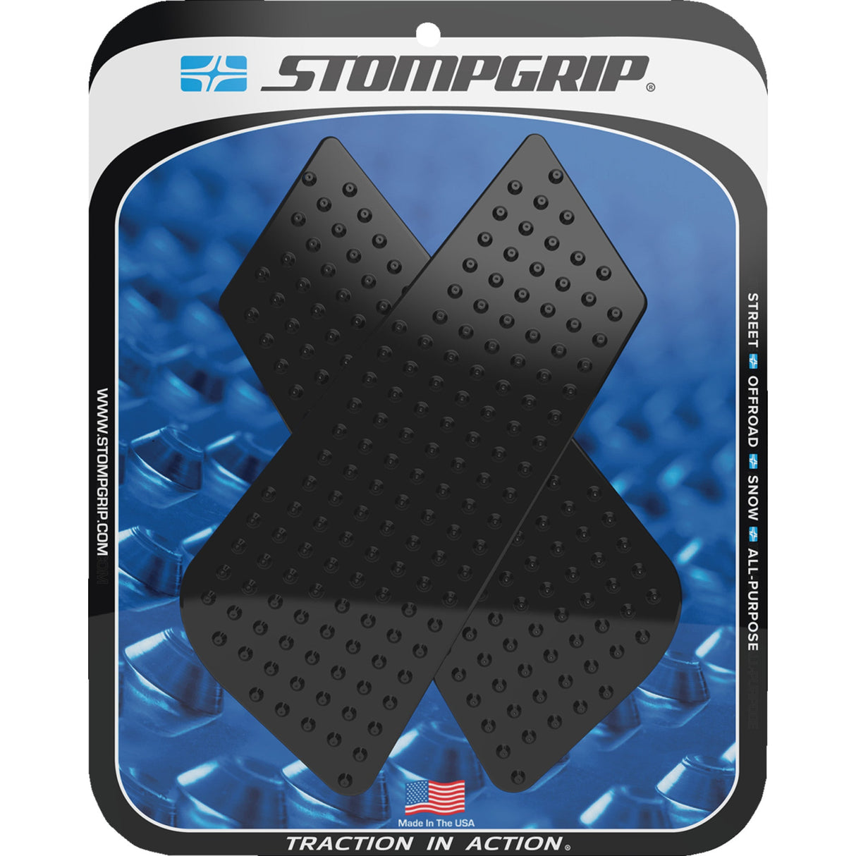 STOMPGRIP 4320-2698 50-10-0004B Volcano Profile Traction Pad Tank Grips Traction Pad Tank Grips - Volcano - Black - Aprilia | Honda | Suzuki
