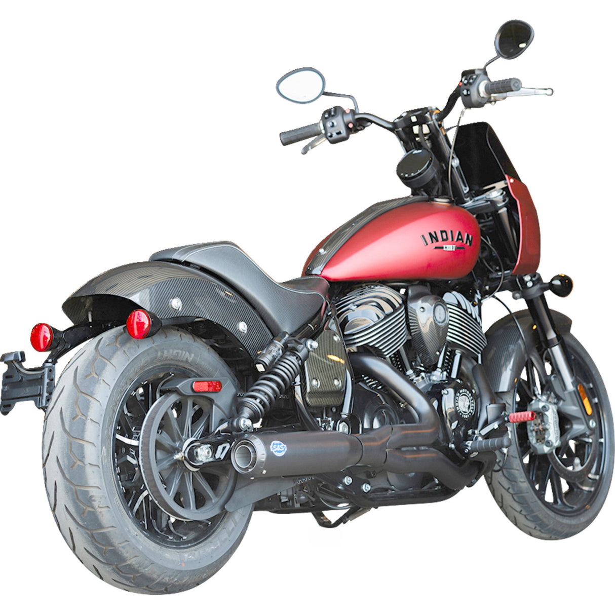 S&S Cycle 2-Into-1 Qualifier Exhaust System Guardian Black 49-State Indian Chief - 550-1116 For Indian 2022-2024