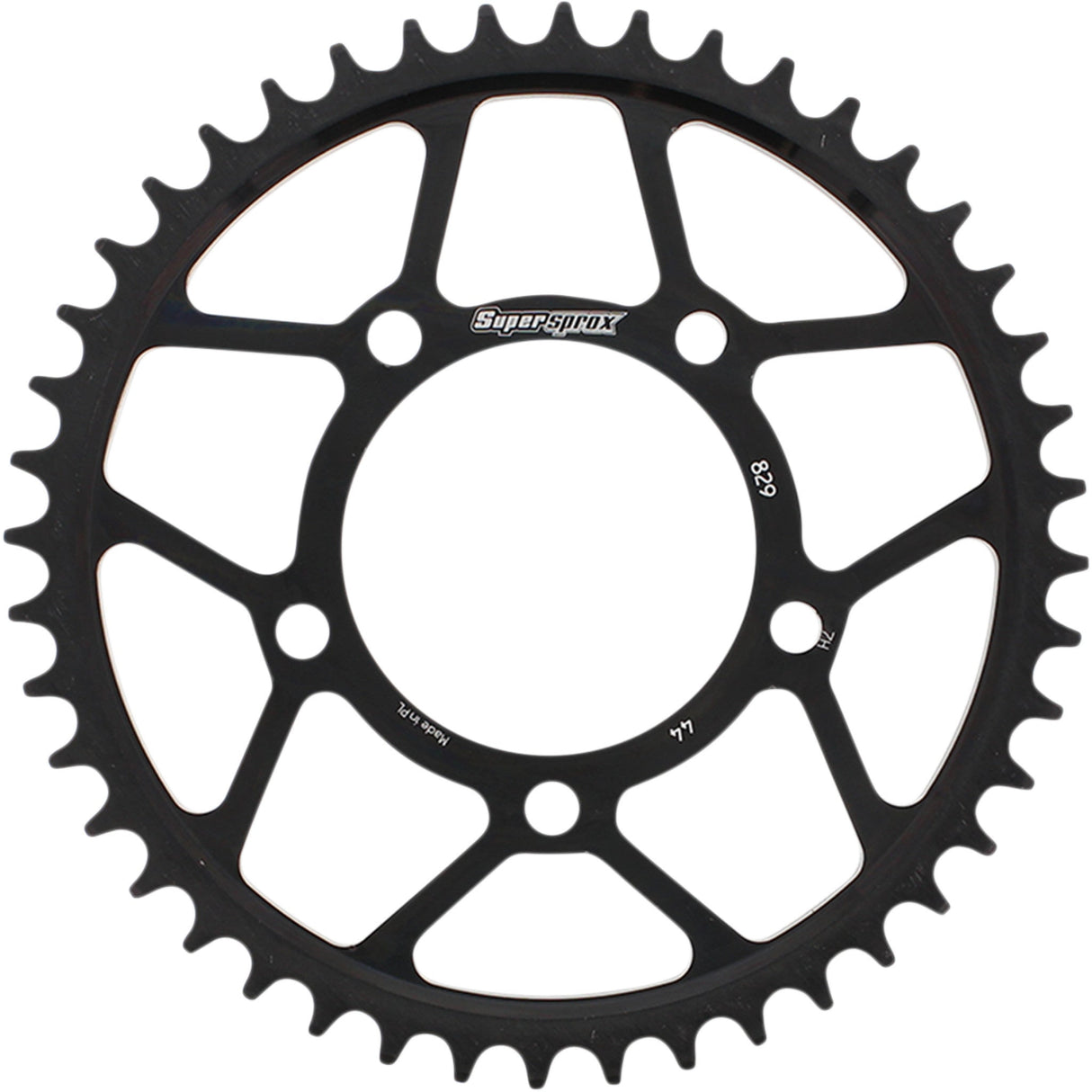 SUPERSPROX 1210-1928 RFE-829-44-BLK Racing Steel Rear Sprocket Rear Sprocket - 44 Tooth