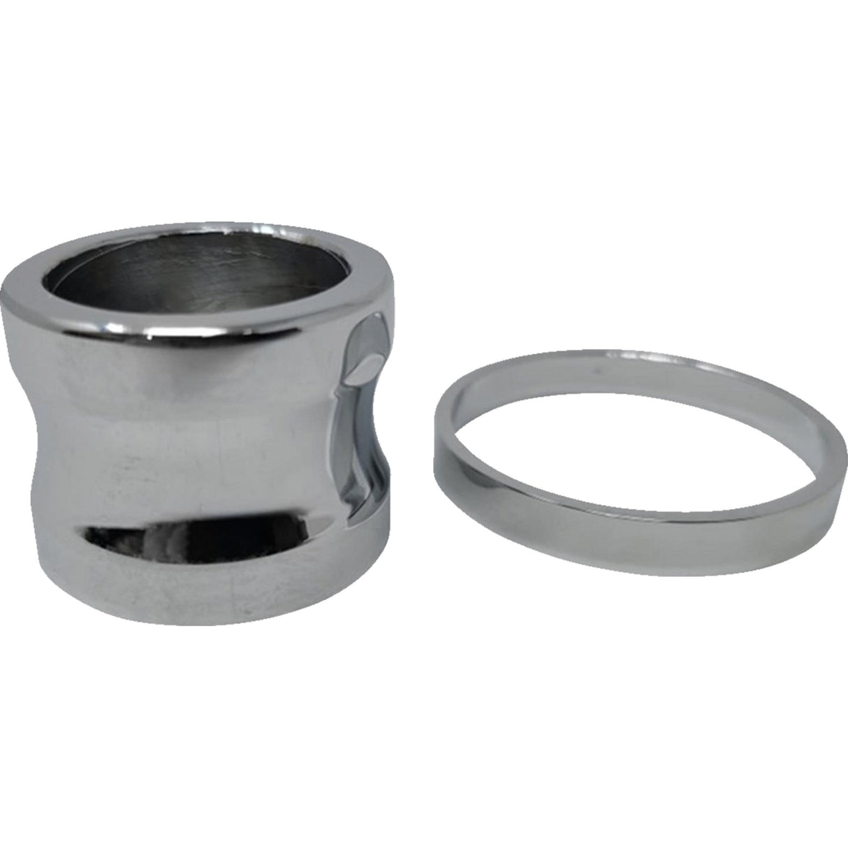 COVINGTONS 0222-0629 C0008-C Front Axle Spacer - Axle Spacers - Smooth - Chrome - with ABS - Pair