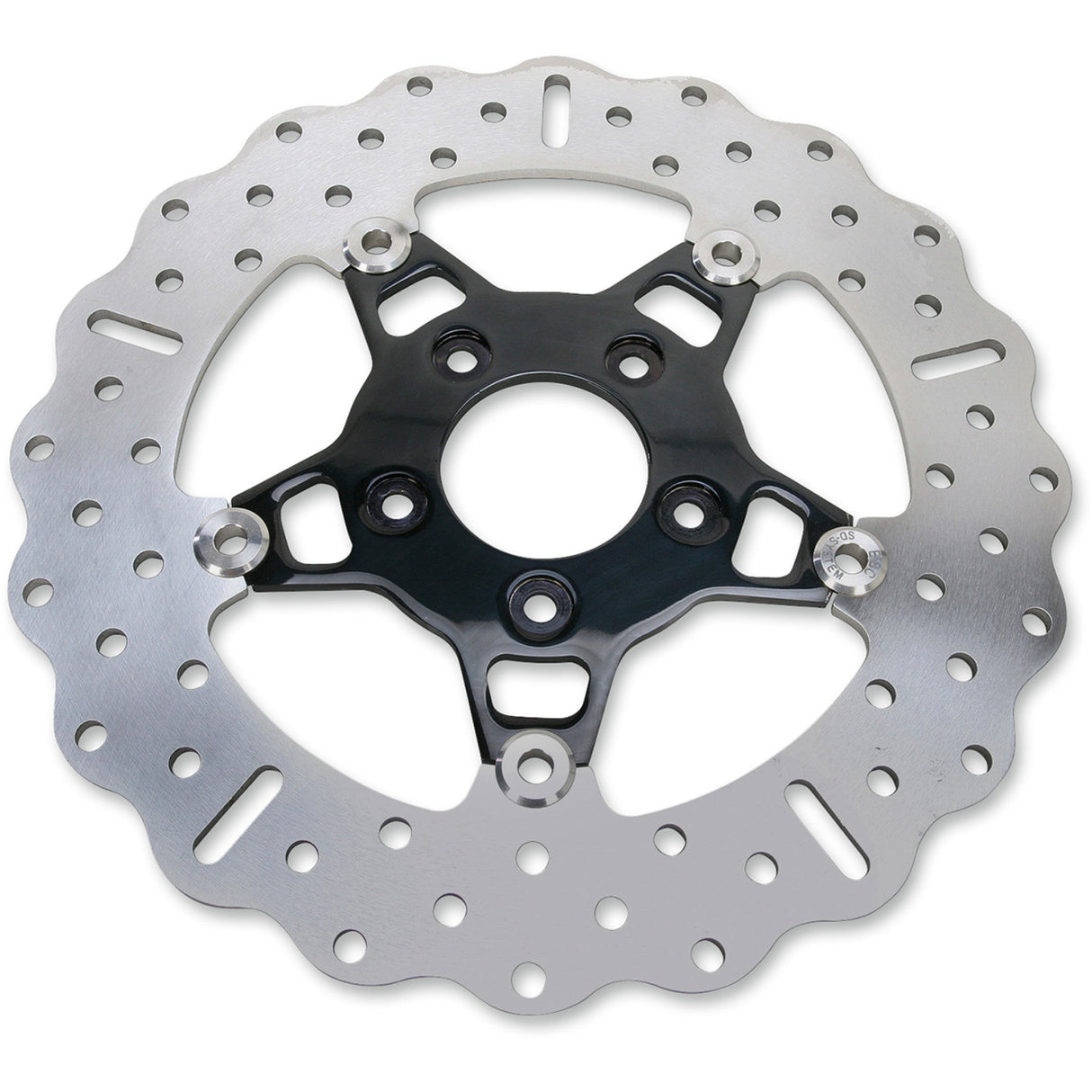 EBC FSD Series Stainless Steel Front Brake Rotor For Big Twins Black Carrier - FSD012CBLK For Harley Motorcycles 2000-2014