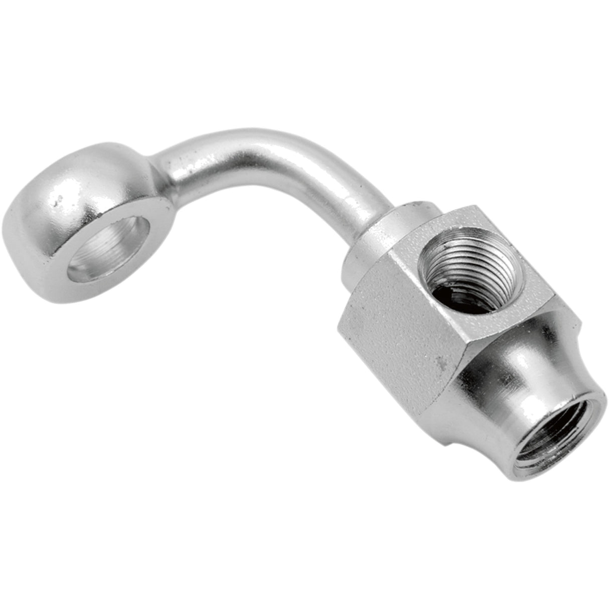 DRAG SPECIALTIES DS098301 Chrome Steel Banjo Fitting Banjo Fitting - 3/8" x 1/8" NPT - 90° - Short
