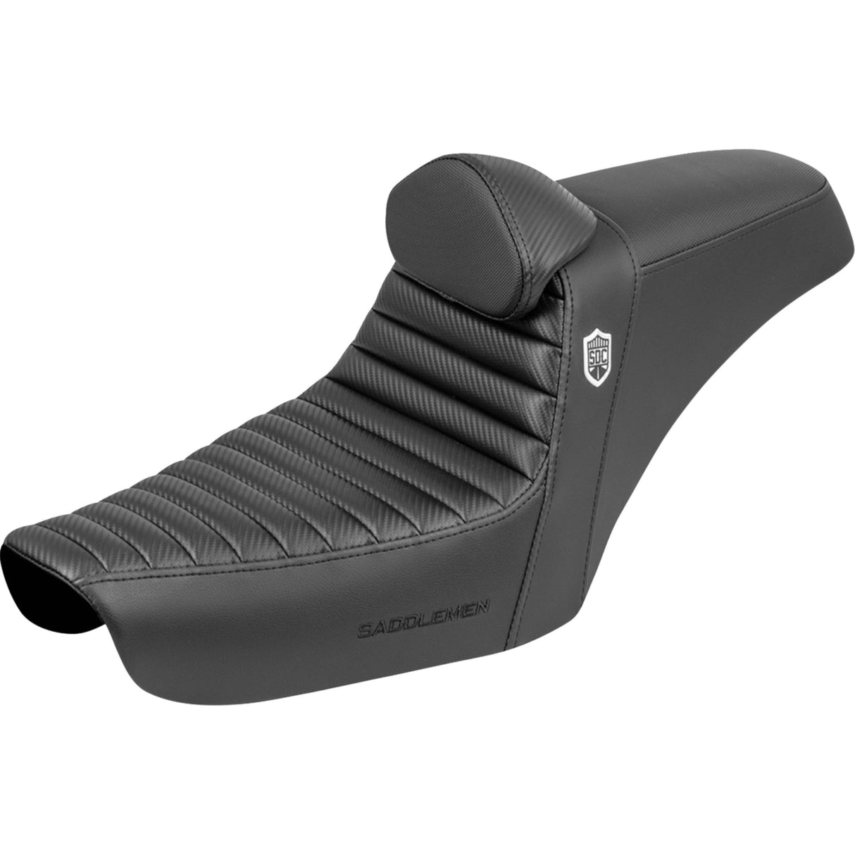 Saddlemen Gripper Step-Up Seats Gripper Black With Backrest - SC89604TB For Harley Dyna / Super 1996-2003