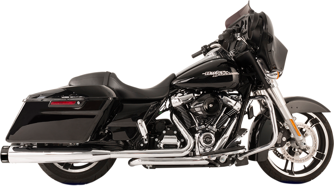El Dorado Dual Exhaust System - Chrome - Black Tracer - 1800-2529