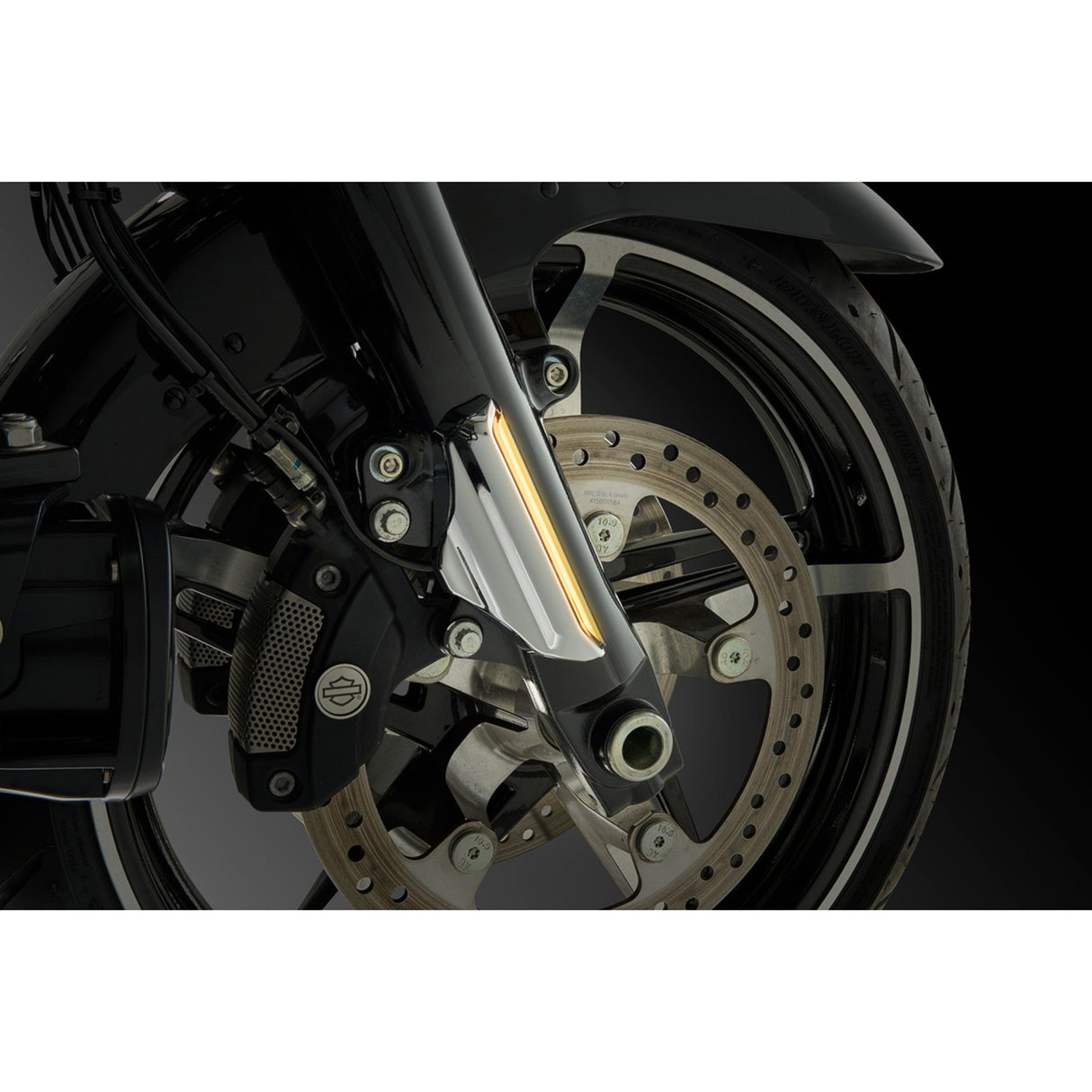 CIRO 2040-3500 42120 Fork Nav Lights with Lightstrike® Fork Lights with Lightstrike Compatibility - Chrome - '24-'25 FLHX/FLHXU/FLTRX