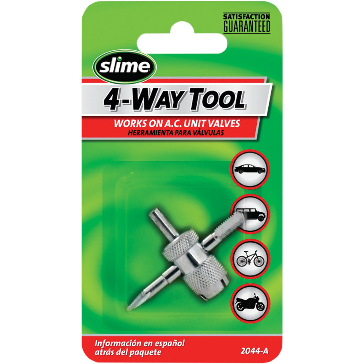 SLIME 3810-0026 2044-A 4-Way Valve Tool Tire Valve Tool - 4-Way