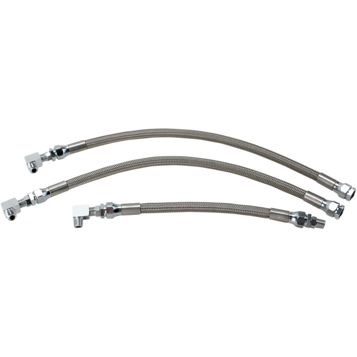DRAG SPECIALTIES 0711-0042 Stainless Steel Braided Oil Line Kit Oil Line Kit - Stainless Steel - Dyna