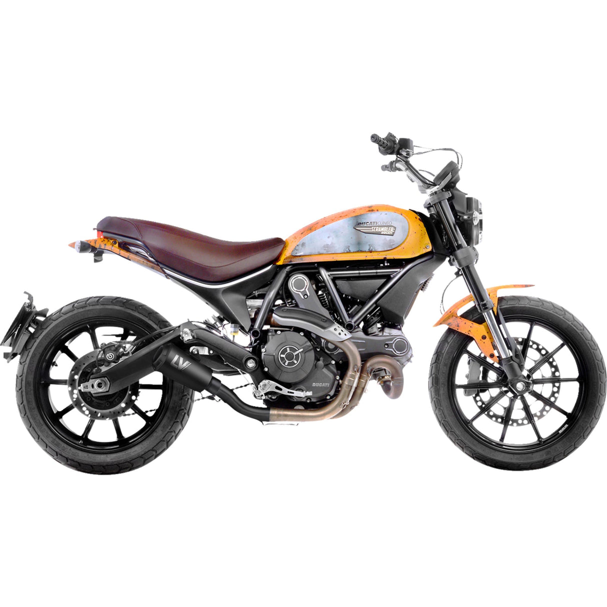 Leovince LV-10 Black Muffler - 15206FBU Ducati Scrambler Classic / Scrambler Icon / Monster 797 / Monster 797+ 2015-2020