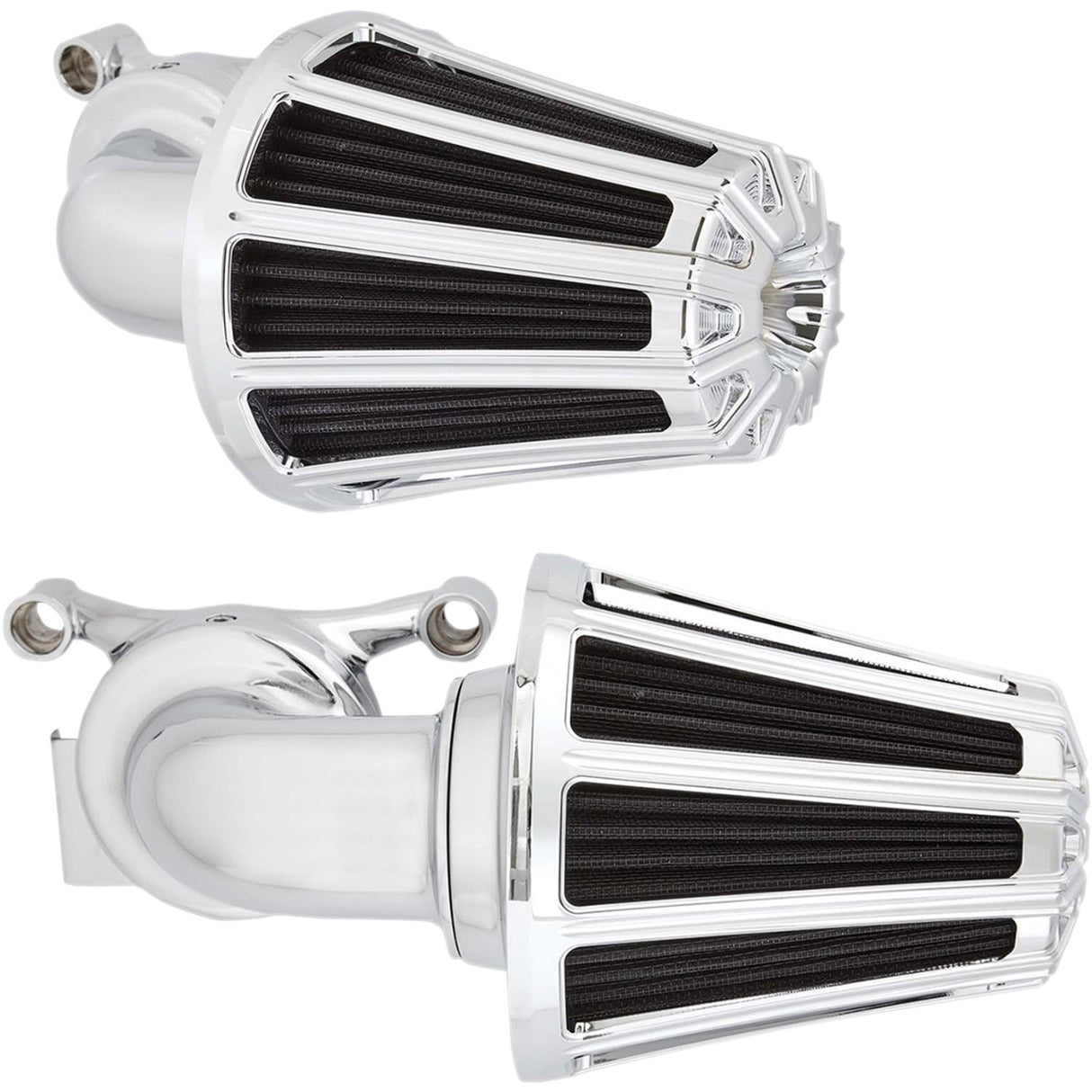Arlen Ness Monster Sucker® Air Cleaner Kit — 10 Gauge Chrome - 81-030 For Harley Motorcycles 2017-2025