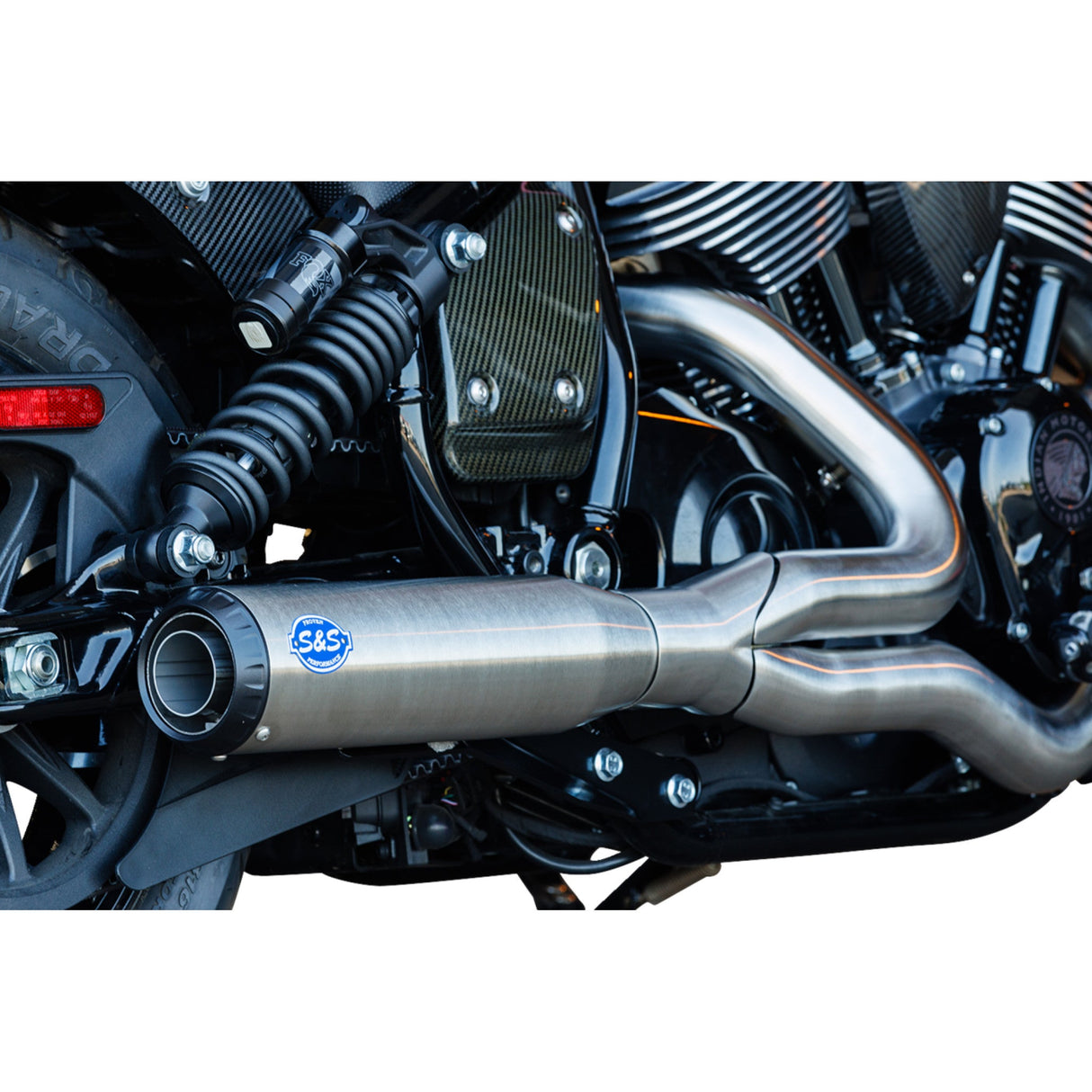 S&S Cycle 2-Into-1 Qualifier Exhaust System Stainless Race Only Indian Chief - 550-1117 For Indian 2022-2024