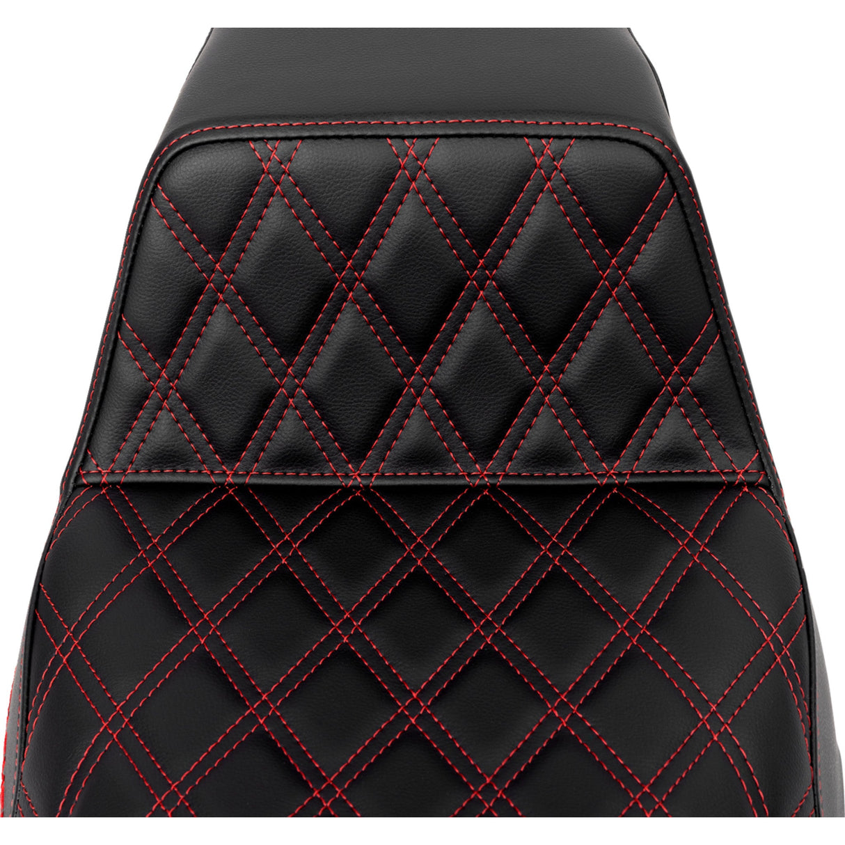 Saddlemen Lattice Stitch Step-Up Seat Front Red Stitch - 808-07B-17204 For Harley Touring 2008-2024
