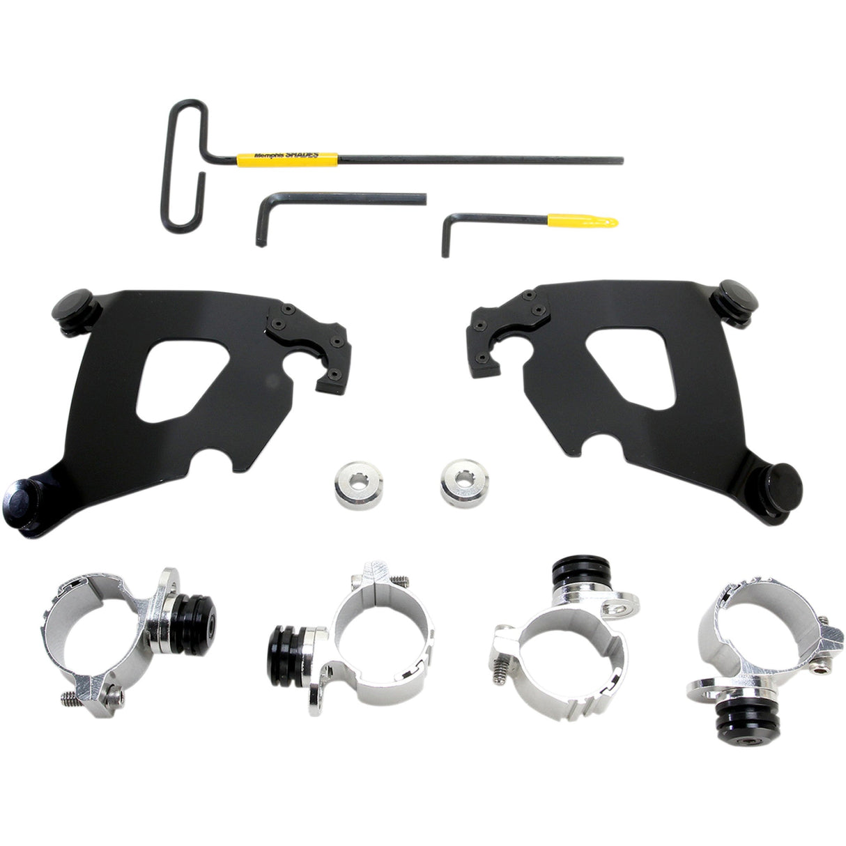 MEMPHIS SHADES 2320-0146 MEB2007 Cafe Fairing Trigger-Lock Hardware Kit - Cafe Mounting Kit - Black - XL12C