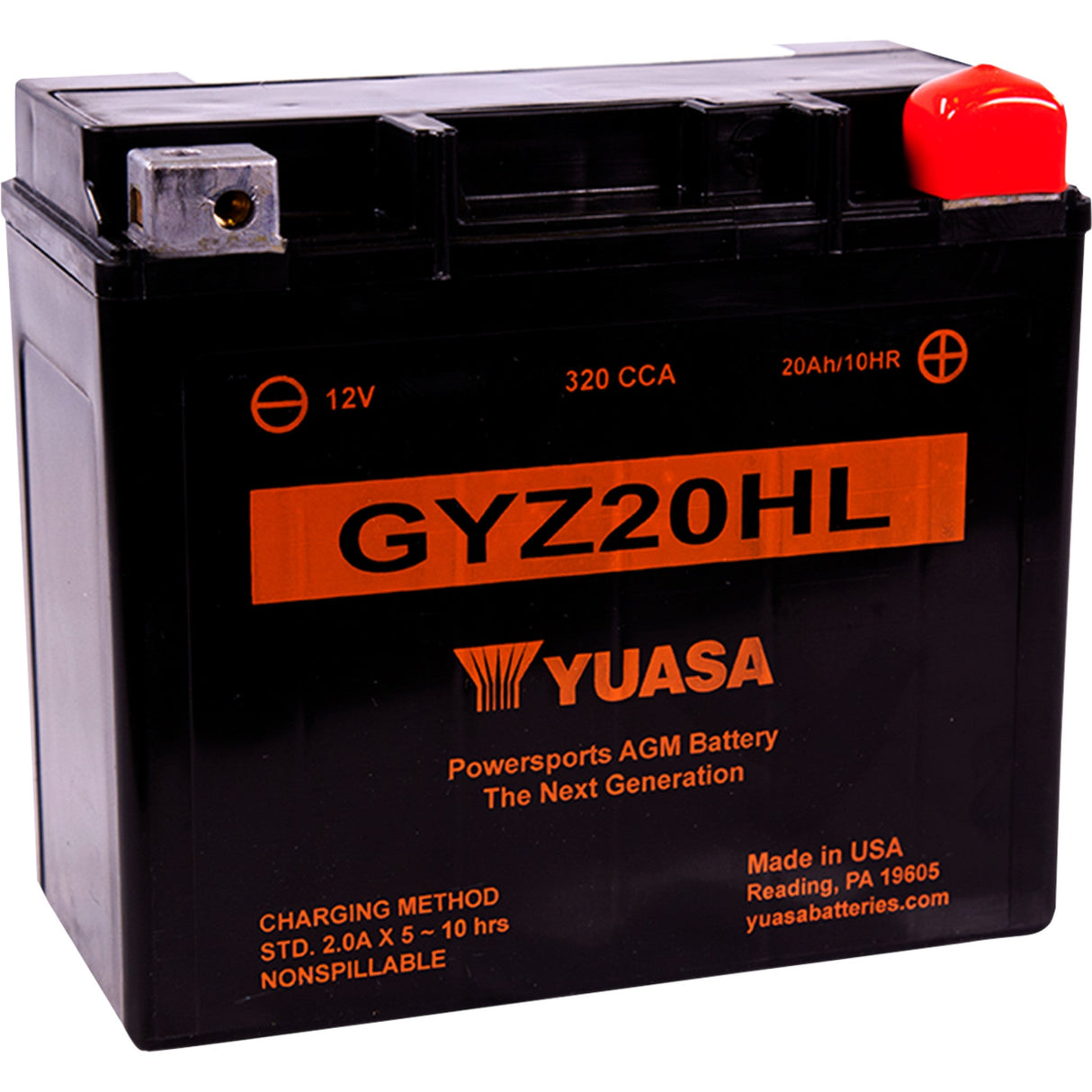 YUASA 2113-0109 YUAM720GH GYZ Factory-Activated AGM Maintenance-Free Battery AGM Battery - GYZ20HL