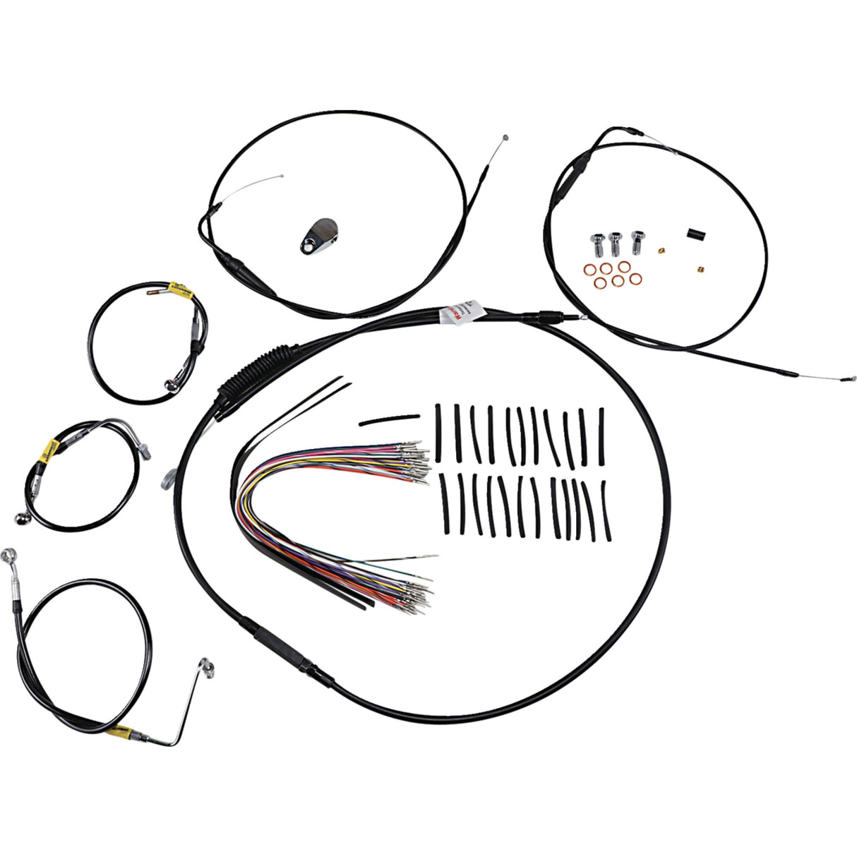 BURLY BRAND 0662-0578 B30-1290 Control Kit for Early Touring Bikes with Bagger Bar Handlebars - 13" - Black