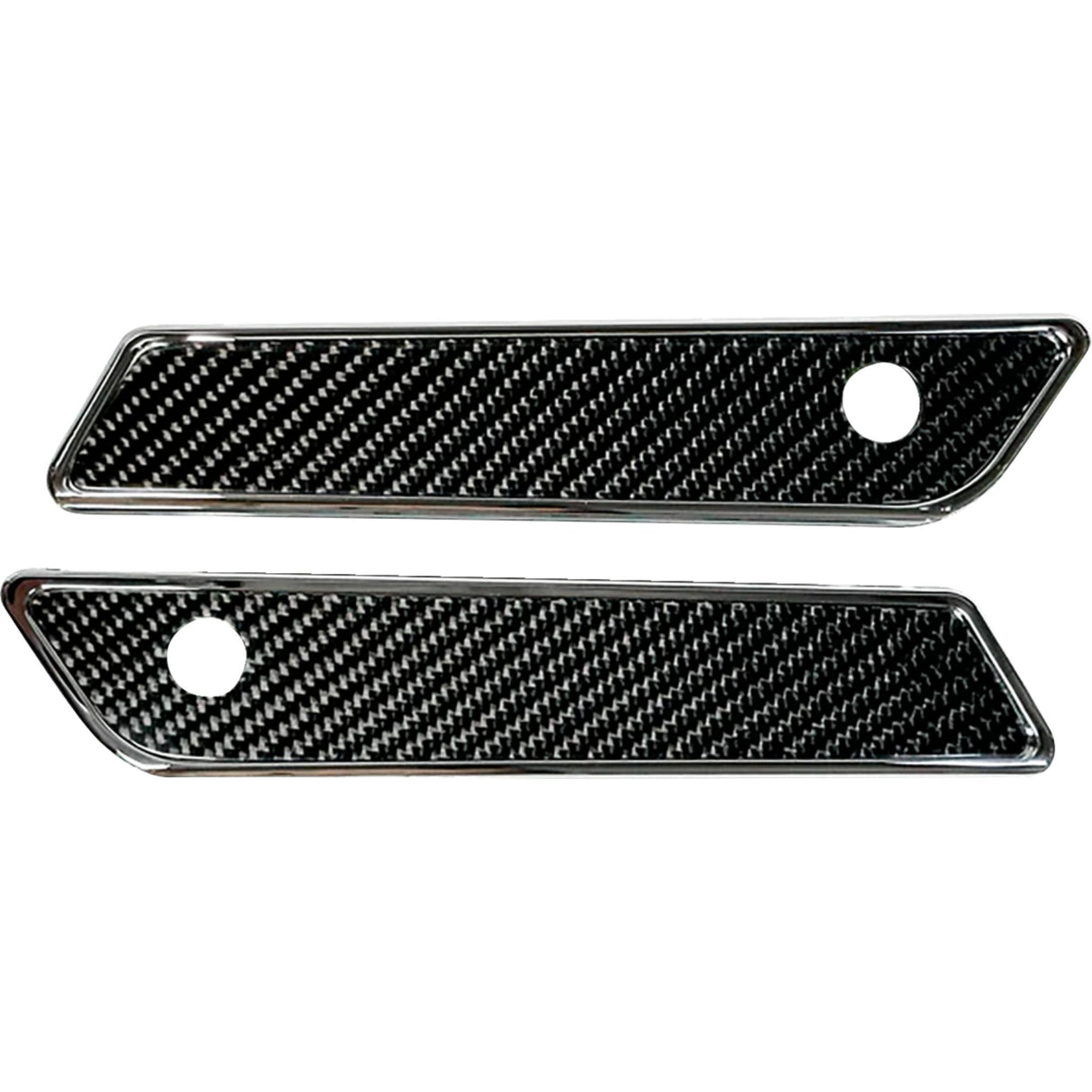 PRO-ONE Perf.mfg. Saddlebag Latch Covers Chrome Slim - 104725 For Harley Road Glide 2015-2023