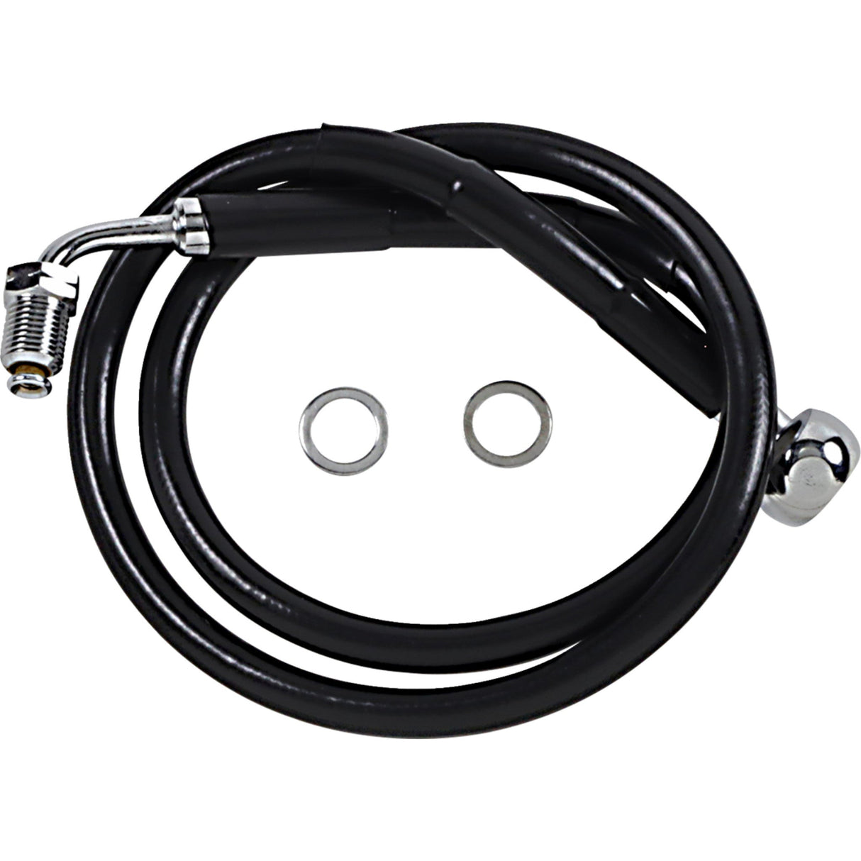 Drag Specialties Extended Length Stainless Steel Brake Line +6" Black For Harley Softail Breakout 114 2018-2020