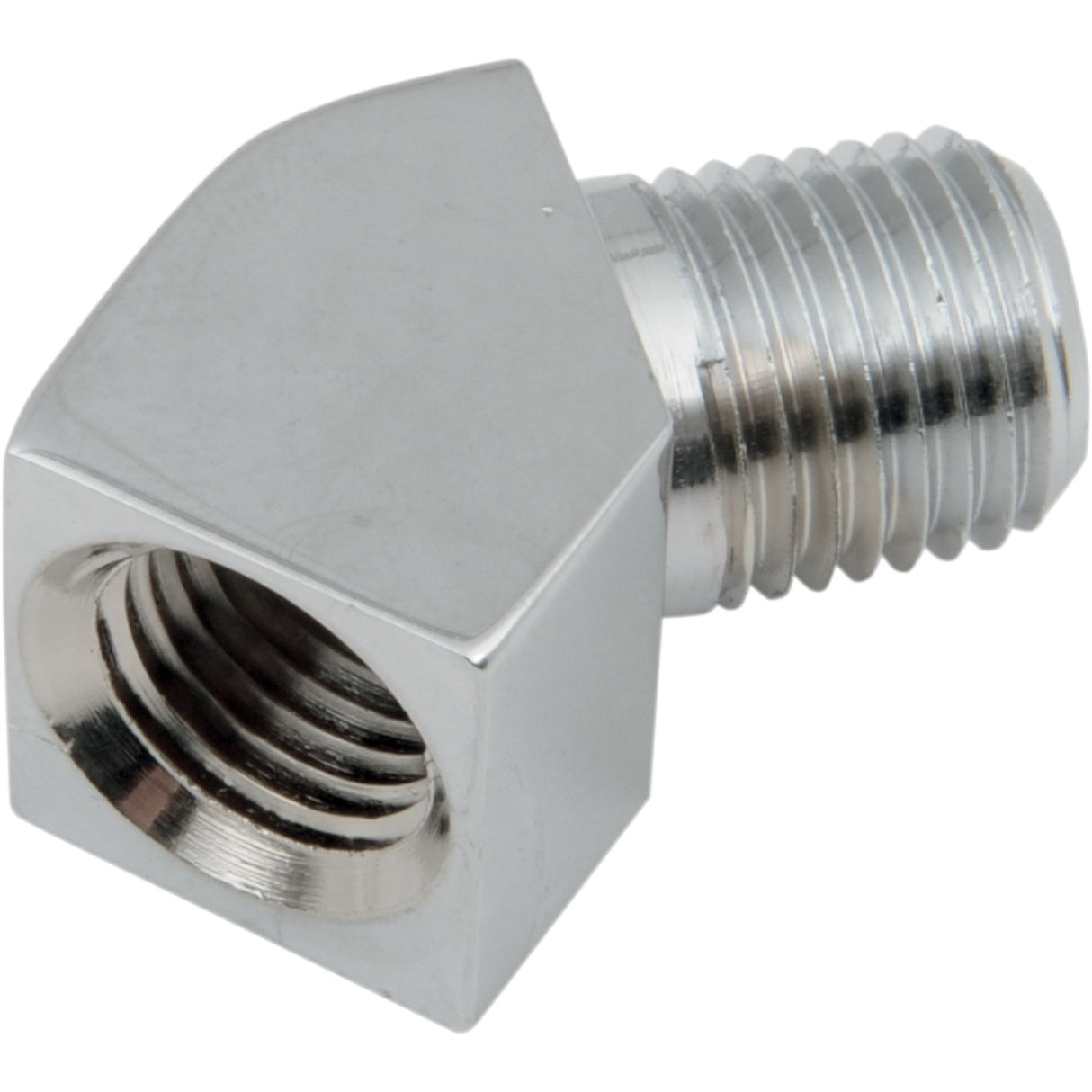 Gardner-Westcott Chrome Motor Case Breather Fitting 1/4" NPT 45 Degree - 7-124PSE-4 For Harley Motorcycles 1965-1992