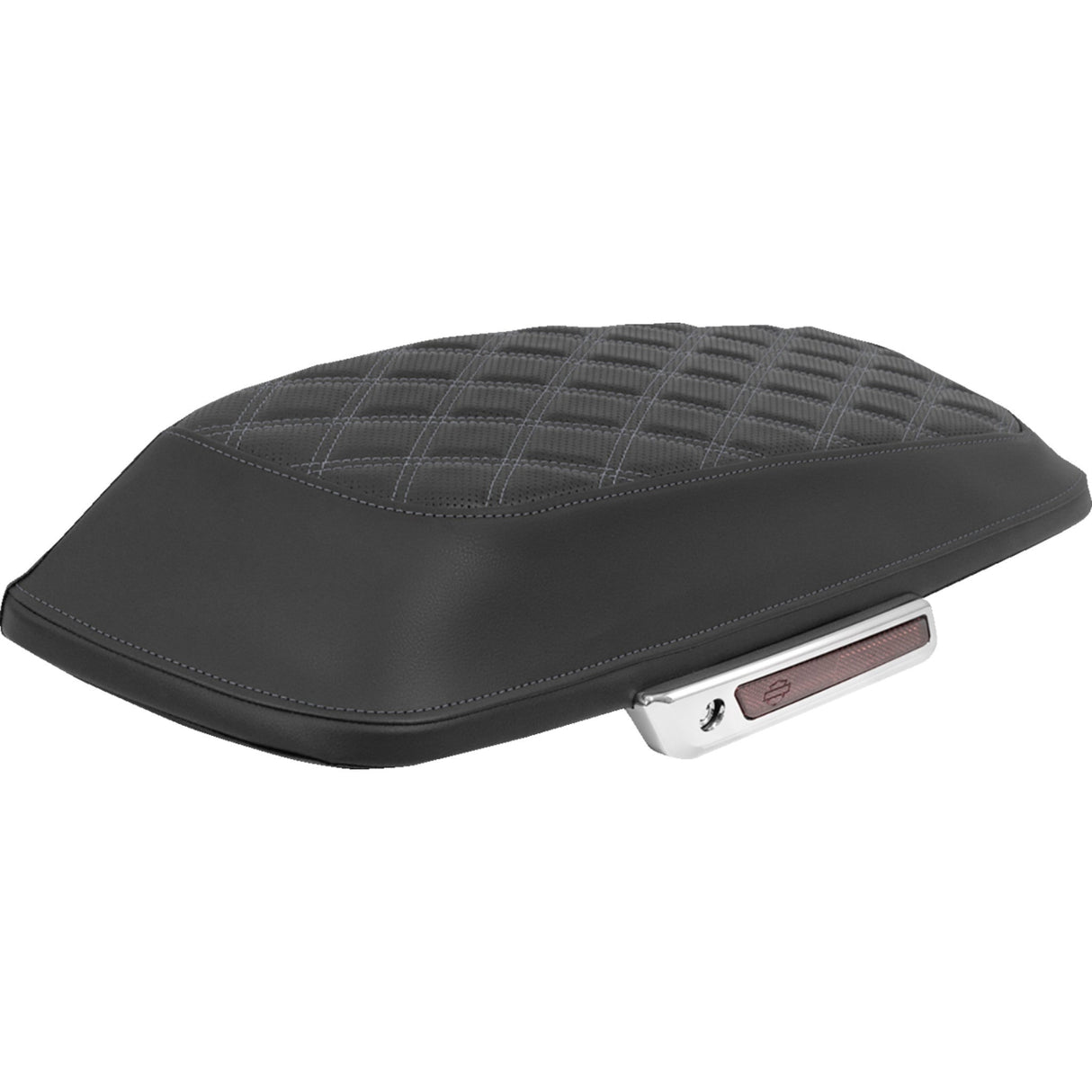 SADDLEMEN 3501-2307 L870-14-18405 Lattice Stitched Saddlebag Lid Covers Saddlebag Lid Covers - Lattice - Silver Stitch - FLH/FLT '14-'25