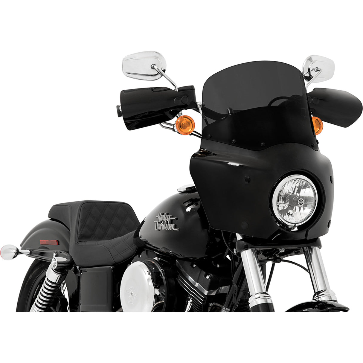 MEMPHIS SHADES 2350-0447 MEP86710 Road Warrior Windshield — without Vent - Dark Black Smoke - 11"