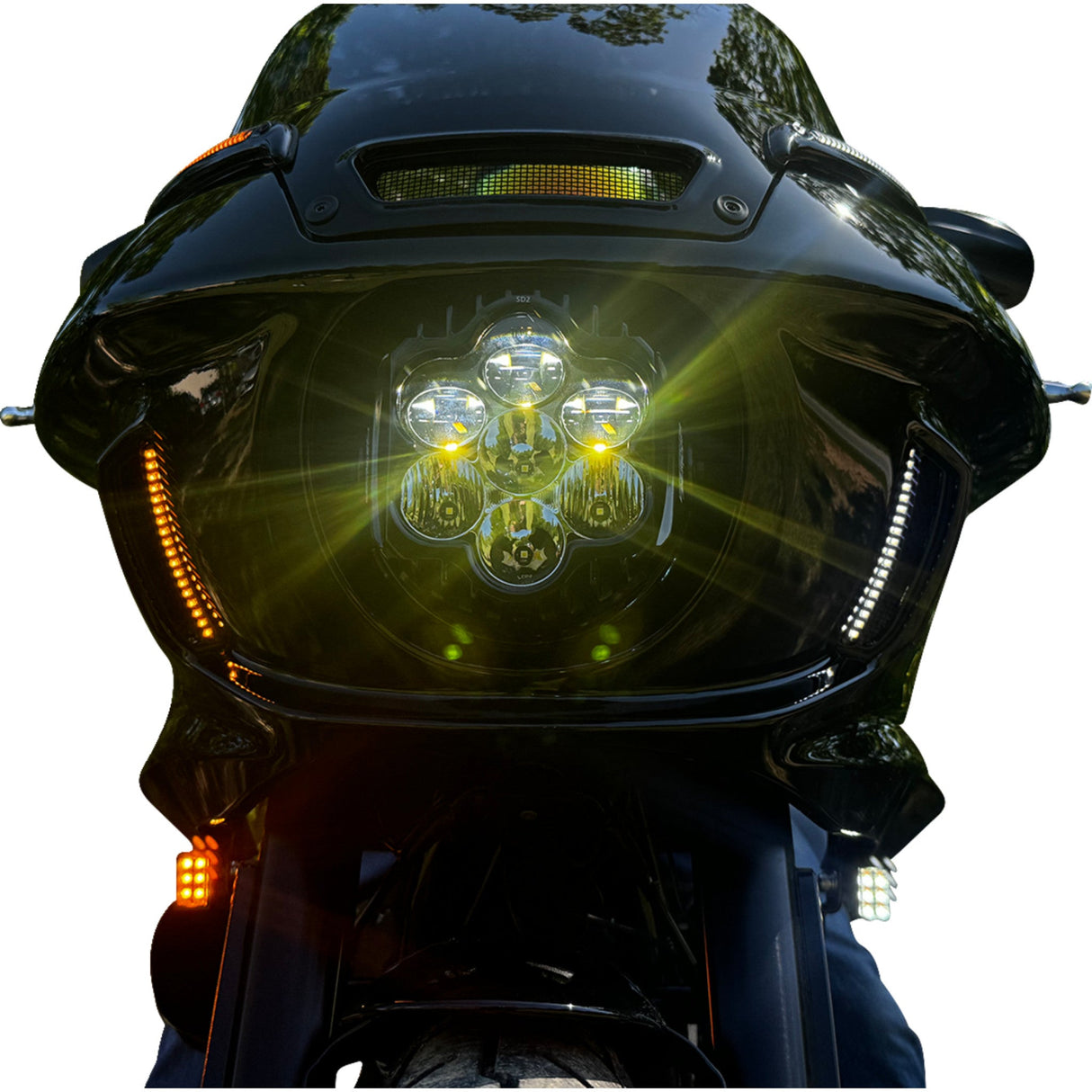 CUSTOM DYNAMICS 2001-2833 SD2-LRST-W Shark Demon® 2 Performance LED Headlight - Low Rider ST