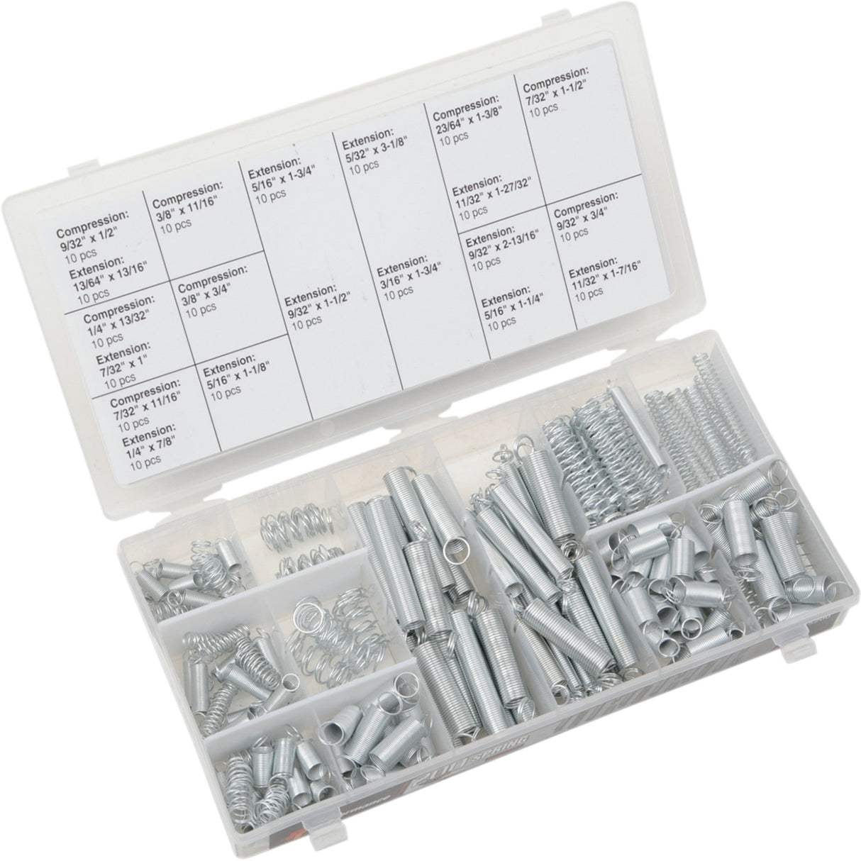 PERFORMANCE TOOL 2402-0138 W5200 Spring Assortment - 200-Piece
