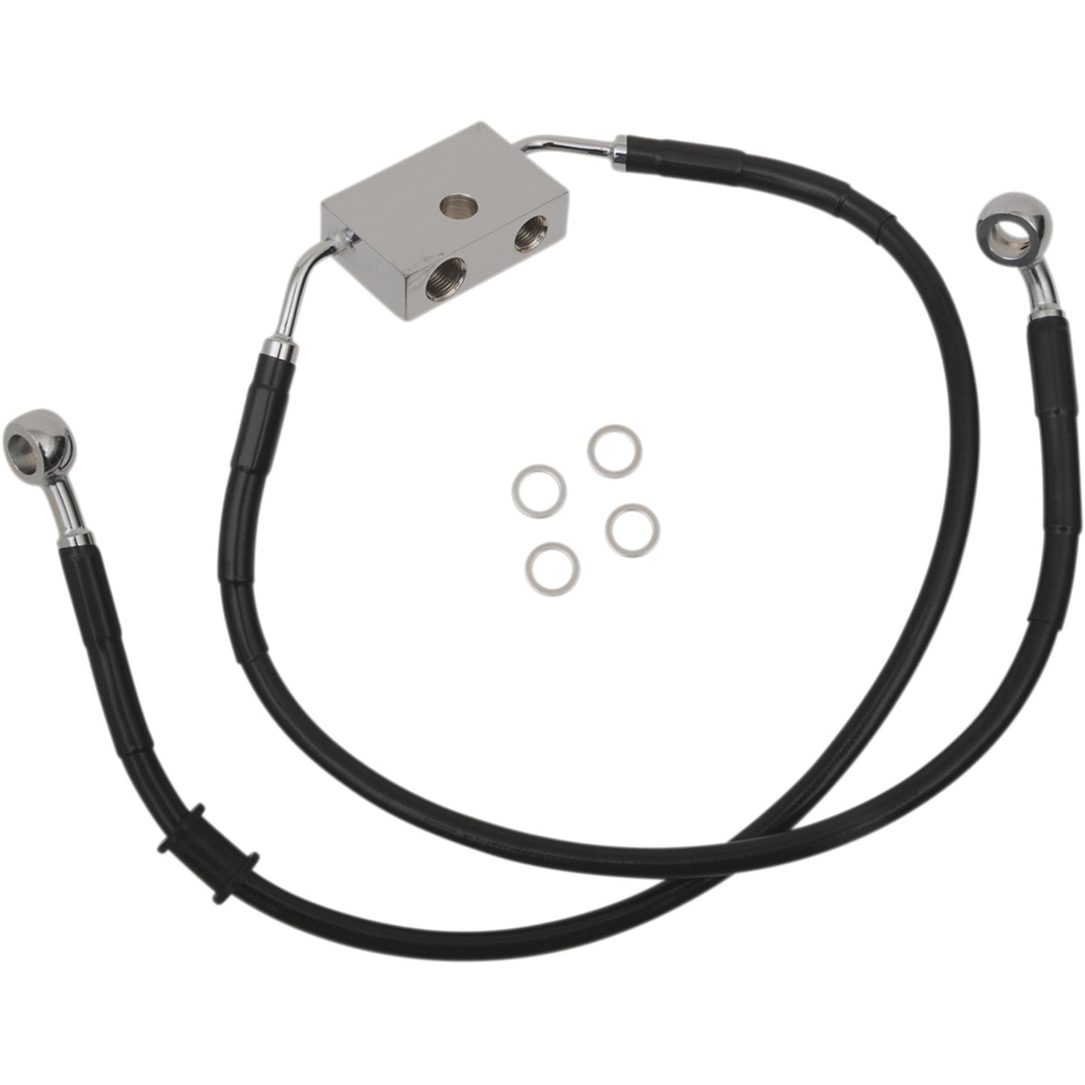 DRAG SPECIALTIES Brake Line Front - Black