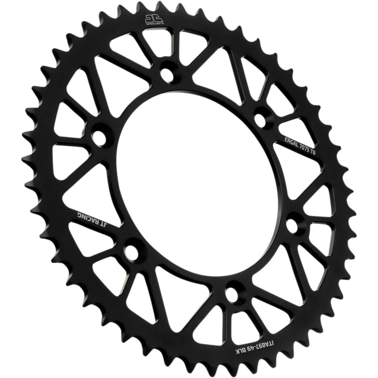 JT Sprockets RaceLite Aluminum Rear Sprocket Black 49-Tooth - JTA897.49BLK KTM SX 250 / SX-F 450 / 450 Factory Edition 2020-2021