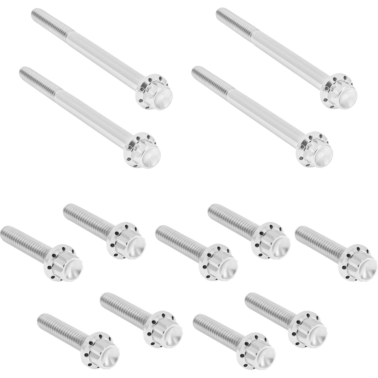 ARLEN NESS 2401-1728 300-926 Bolt Kit - Primary Cover - Titanium - 12-Point - FLT - Polished