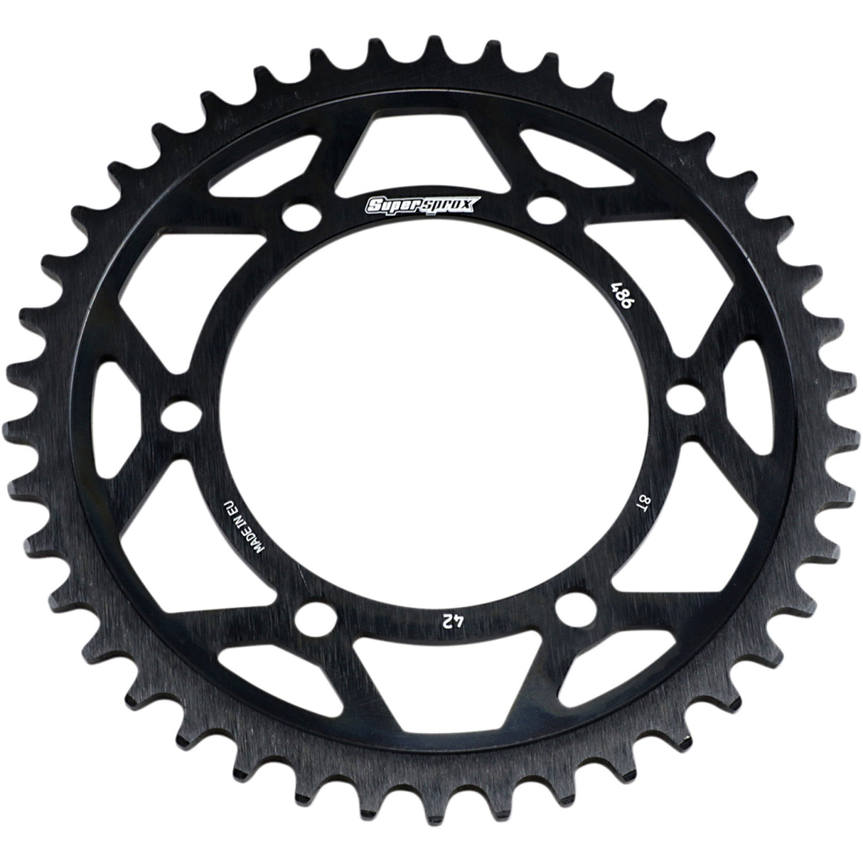Supersprox Edge Rear Sprocket Black 42 Tooth - RFA-486-42-BLK For Yamaha Motorcycles 1998-2022 | Honda ATVs 1990-1997