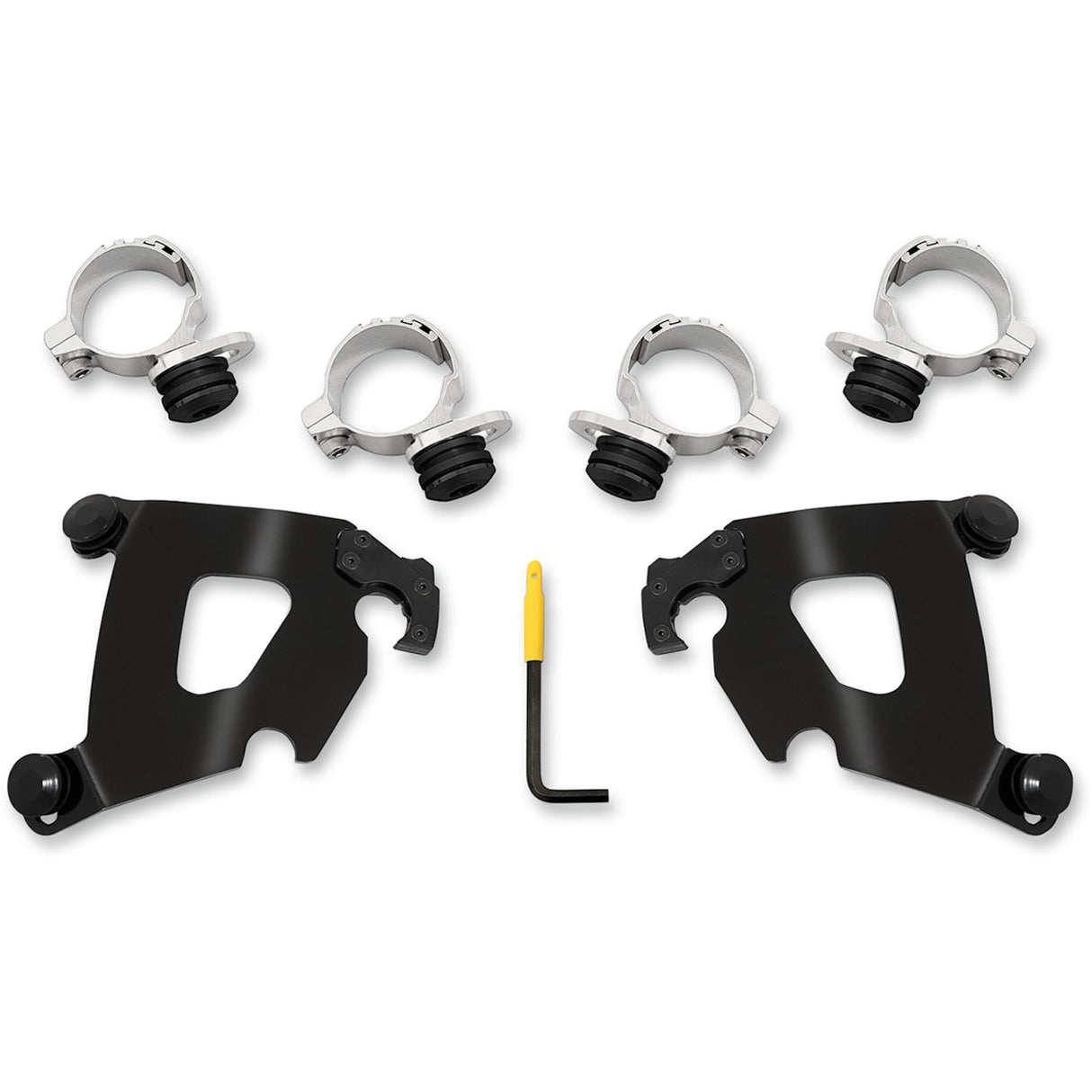 MEMPHIS SHADES 2321-0397 MEB2025 Cafe Fairing Trigger-Lock Mounting Hardware Cafe Mounting Kit - Black - Scout