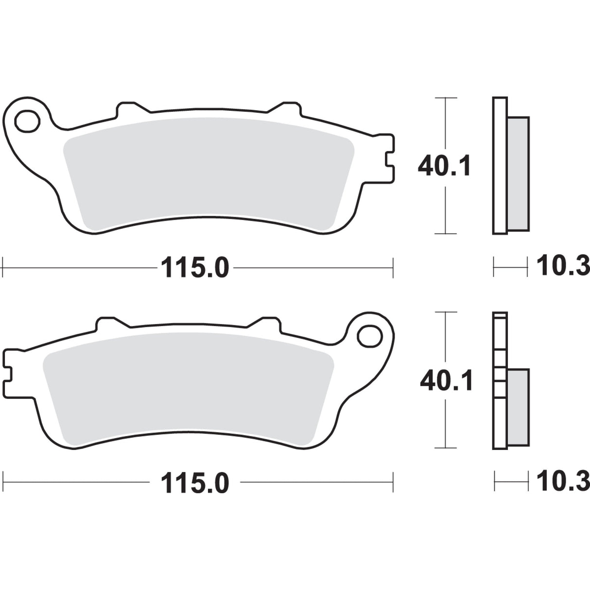 SBS 1721-1738 880LS LS Street Excel Sintered Rear Brake Pads LS Brake Pads - GL 1800 - 880LS