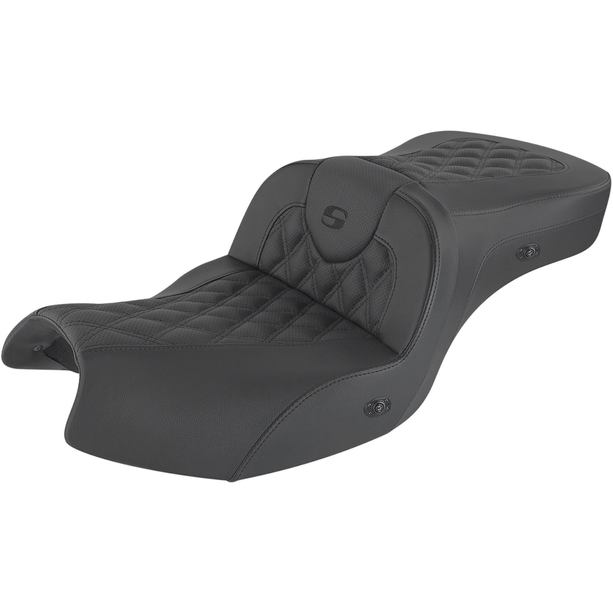 Saddlemen Roadsofa™ Lattice Stitch Heated Seat Without Backrest GL - I20-06-182HCT For Indian 2020-2026