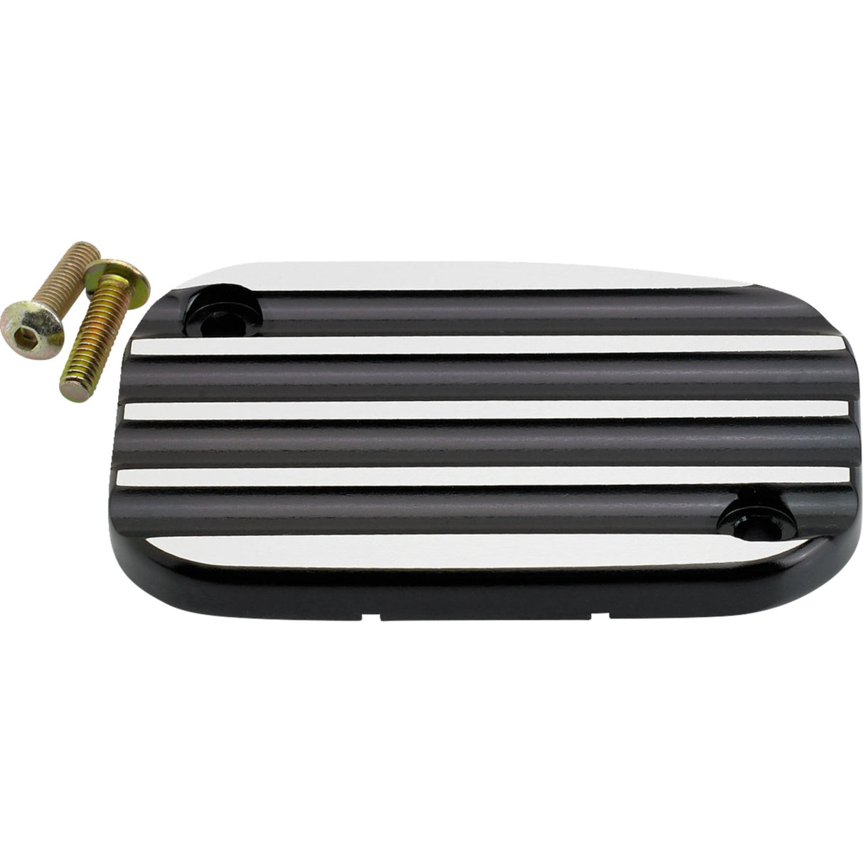 Joker Machine Hydraulic Clutch Master Cylinder Cover Finned Black Silver - 08-012B For Harley Touring 2017-2020
