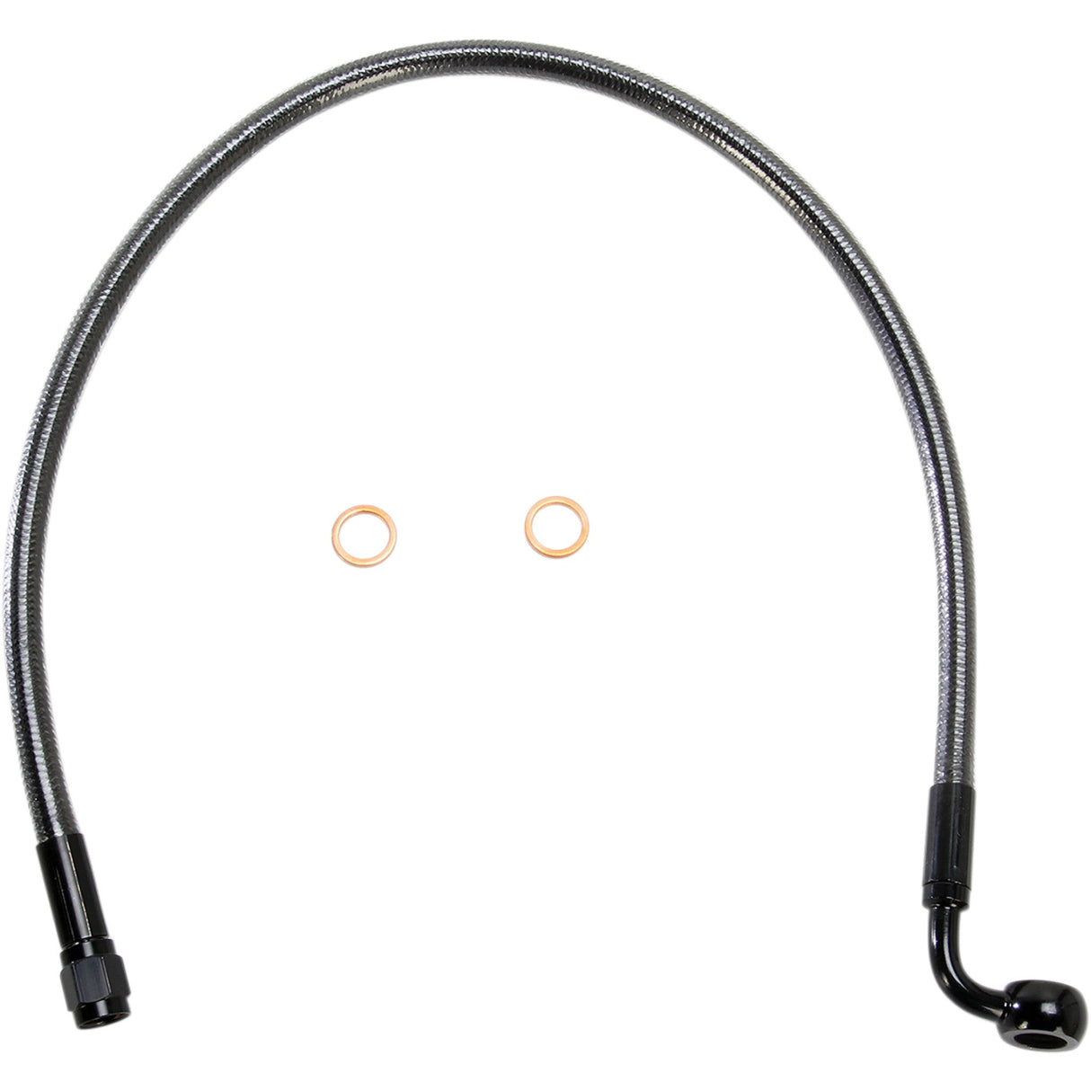 Magnum Shielding Designer Series ABS-Specific Upper Brake Line Kit 10mm-35° 21" Black Pearl - AS47221 For Harley Softail 2018-2020