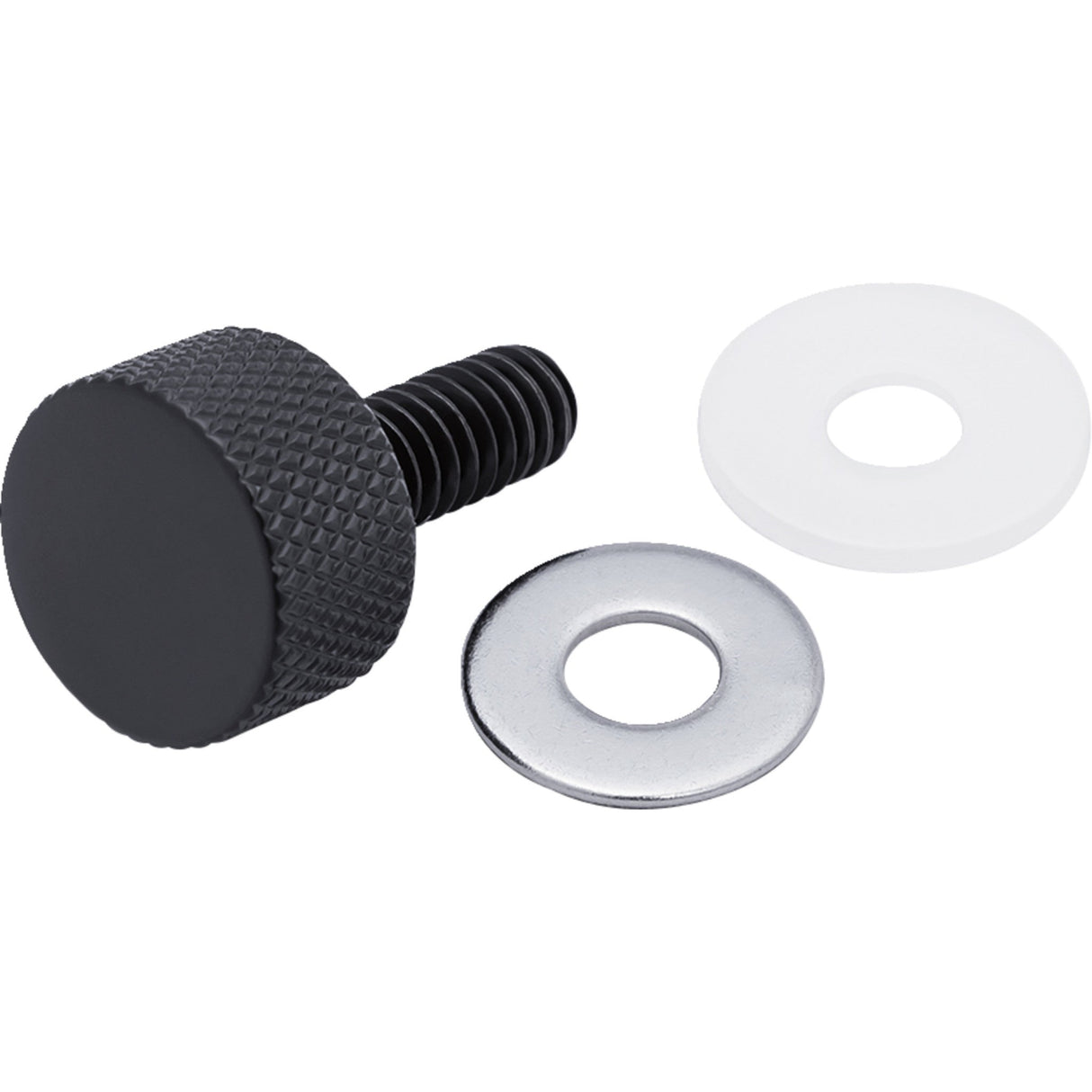 Ciro Seat Thumbscrews Black - 20220 For Harley Motorcycles 1994-2026