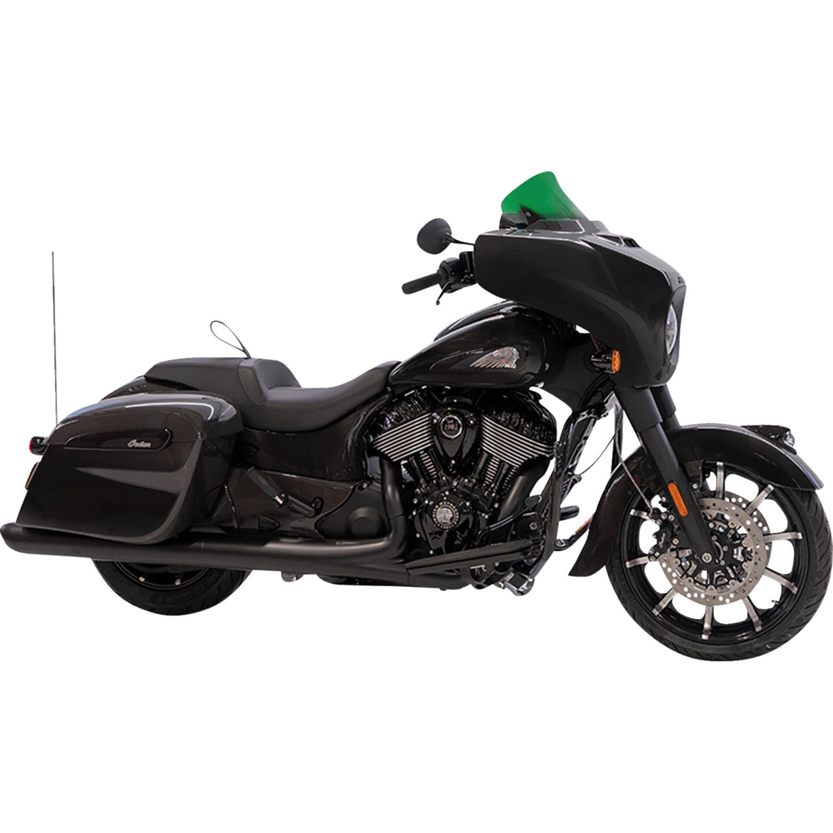 Klock Werks Kolor Flare® Windshield 10" Green - KWW-04-0639 For Indian 2014-2026