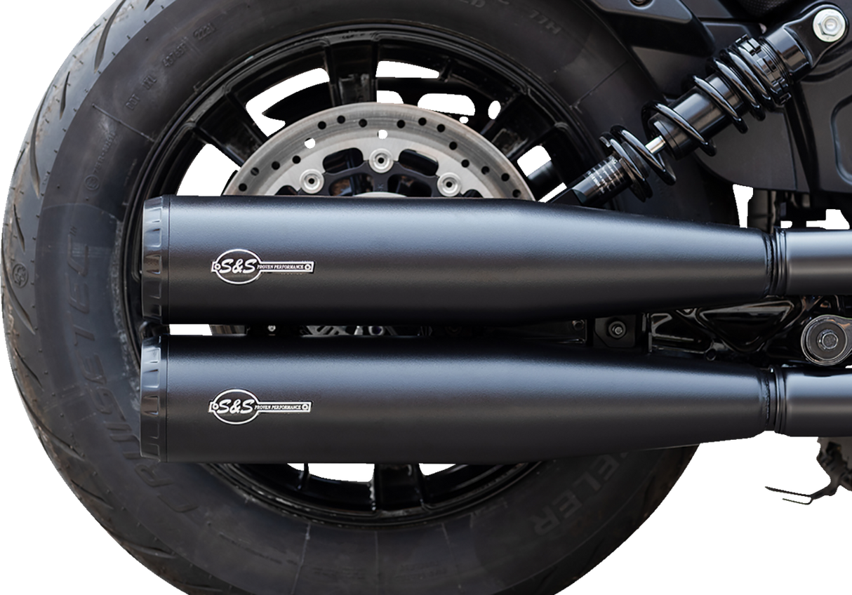 Grand National Slip-On Mufflers - Black - Race Only - 1811-4520