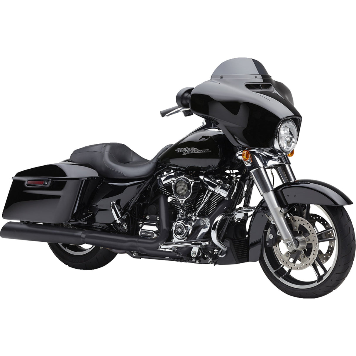 Cobra Gen 2 NH Series Upper Cut Mufflers Black - 6289RB For Harley Touring 2017-2022