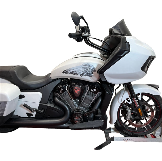 Tab Performance Folsom Prison Reduced Reach Handlebars | Indian - Black, Plus 4 FOLSOM-REDUCED-BARS-INDIAN-BLACK-PLUS-4