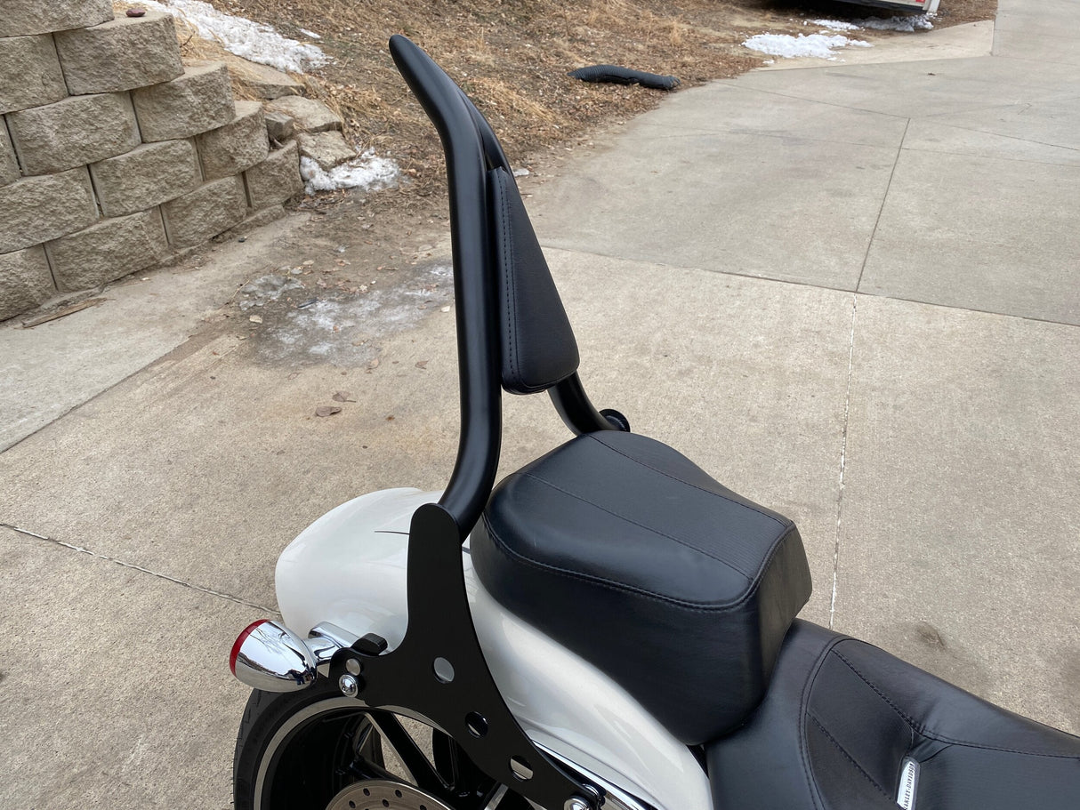Siouxicide Choppers Breakout & Fat Boy Excalibur Detachable Sissy Bar Backrest Black, Short 16, 1 1/2 In, Fat Boy For Harley Softail 2018-2026