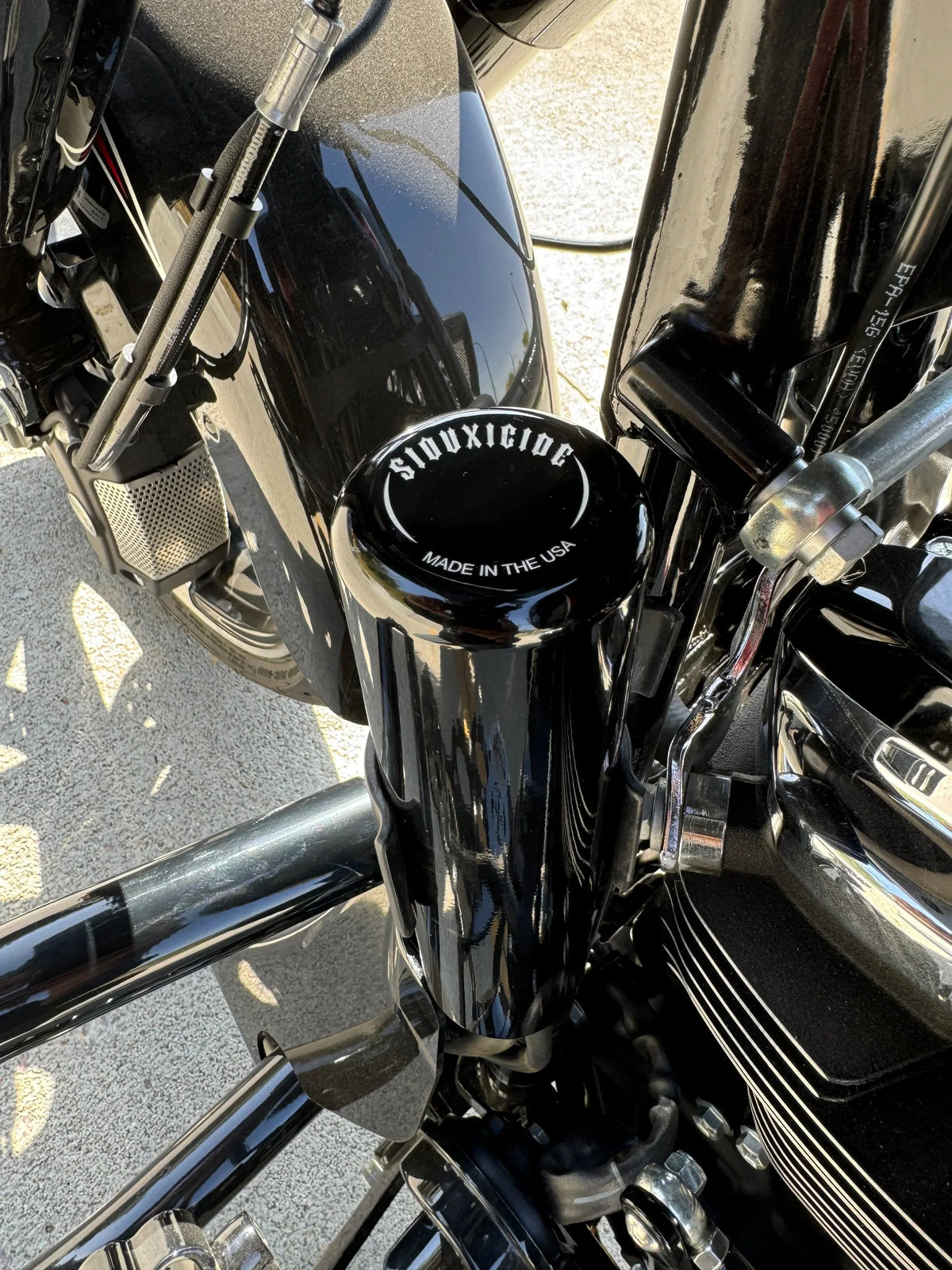 Siouxicide Choppers Radiator Reservoir Cover Chrome For Harley Touring 2023-2026